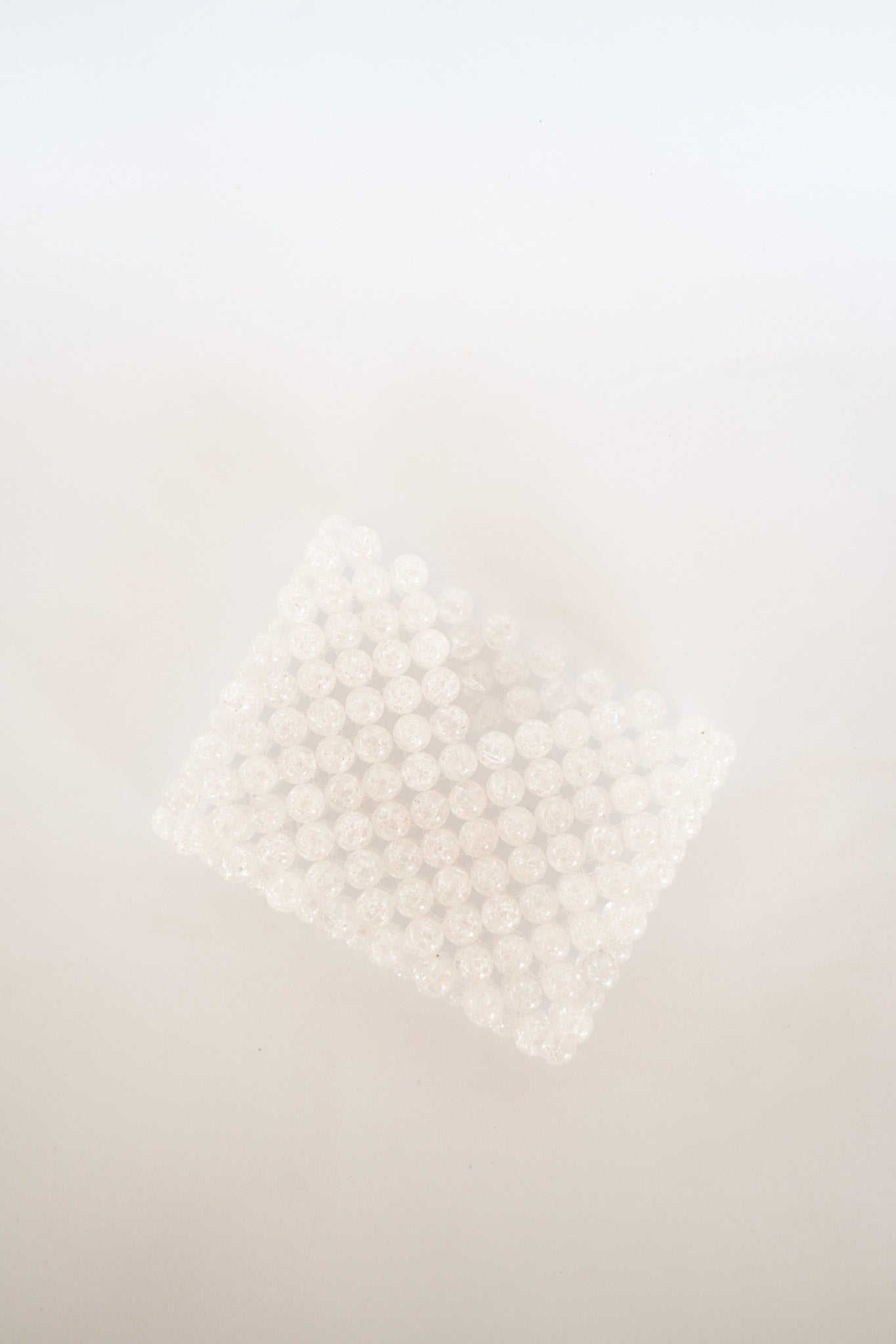 BEADED CARD HOLDER - CLEAR
