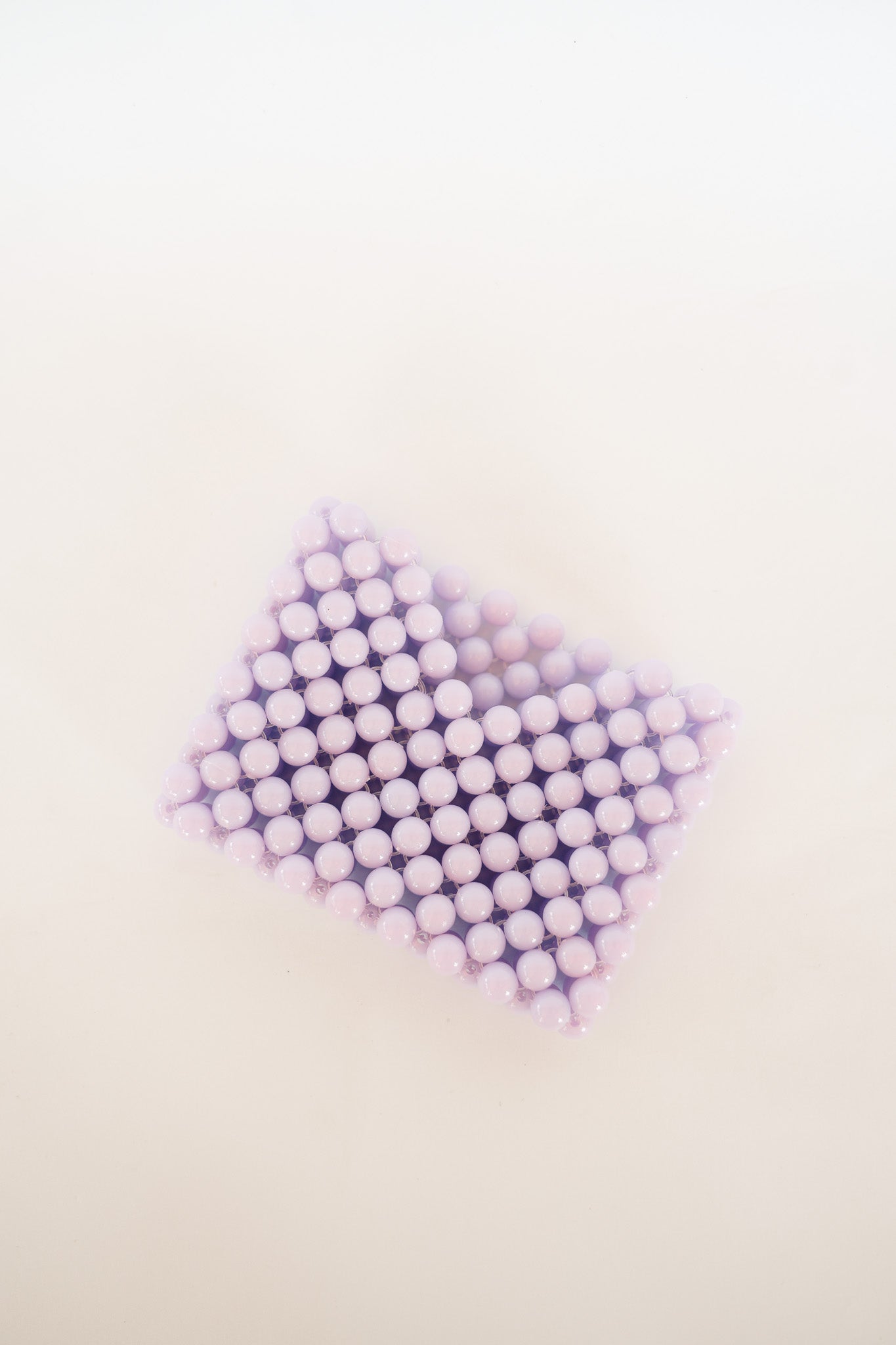BEADED CARD HOLDER - LILAC