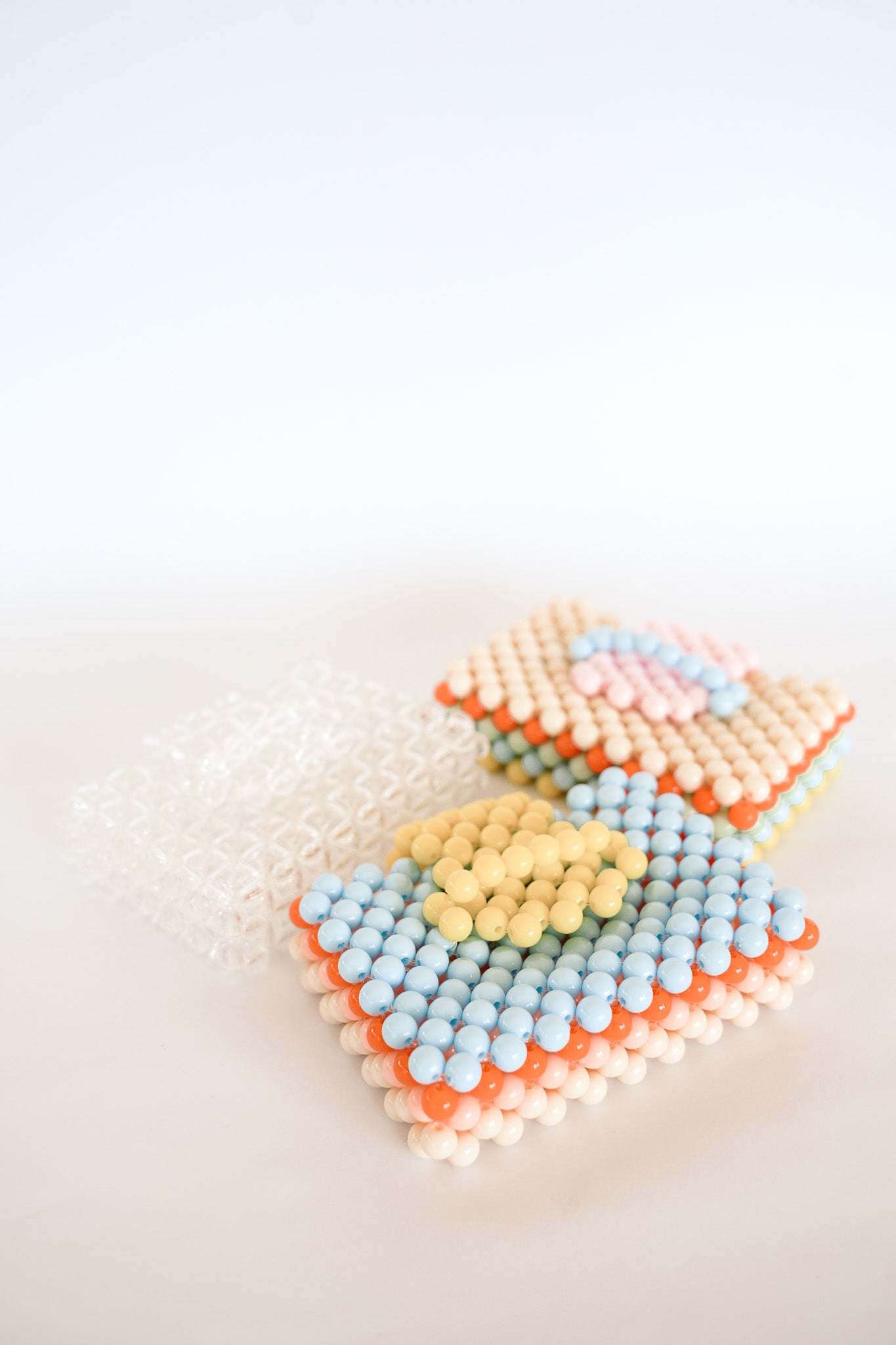 BEADED CARD PURSE - RAINBOW