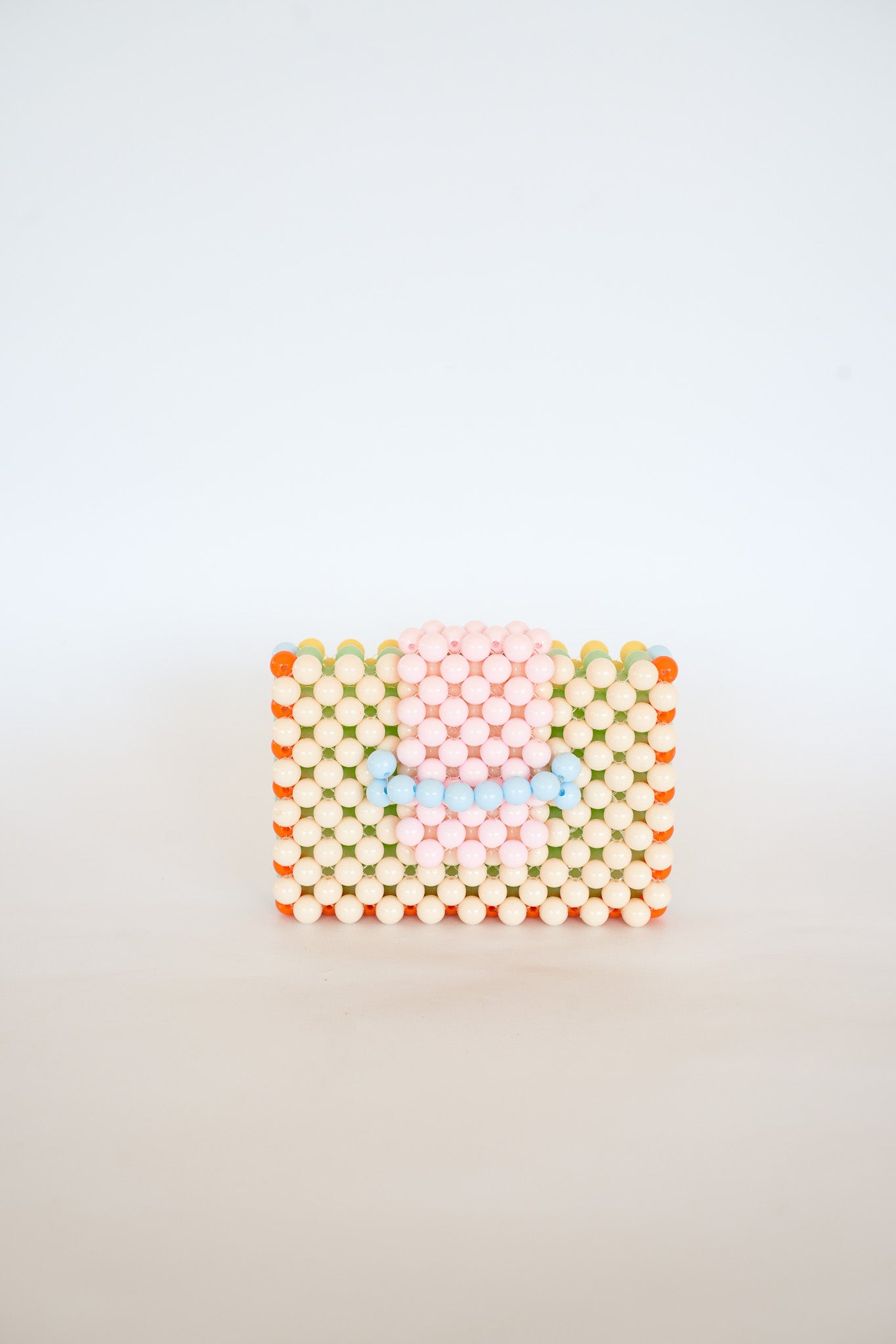BEADED CARD PURSE - RAINBOW