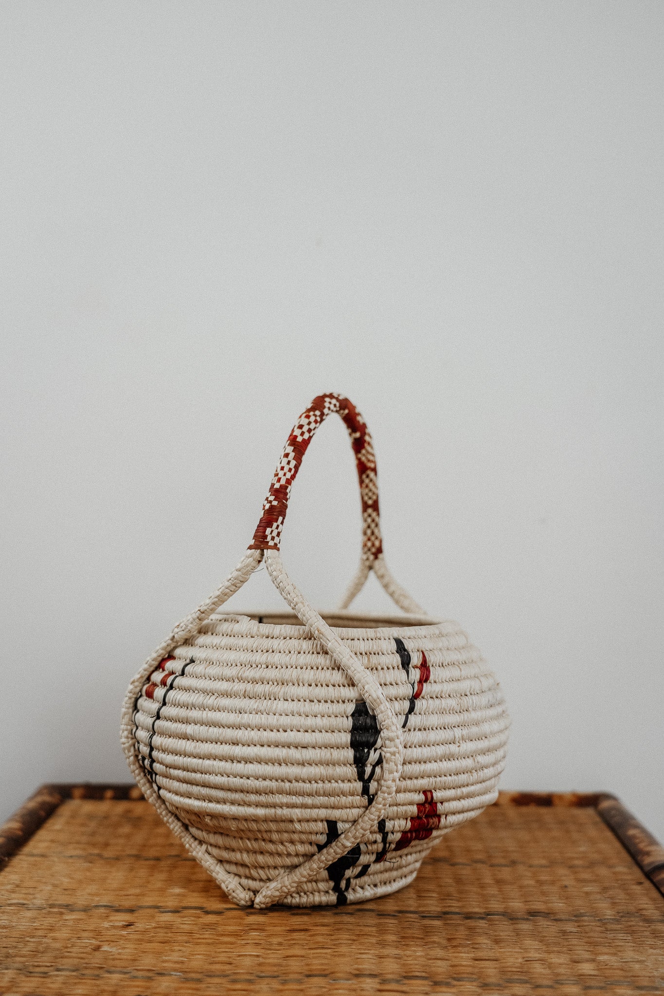 Vintage Cream Woven Basket