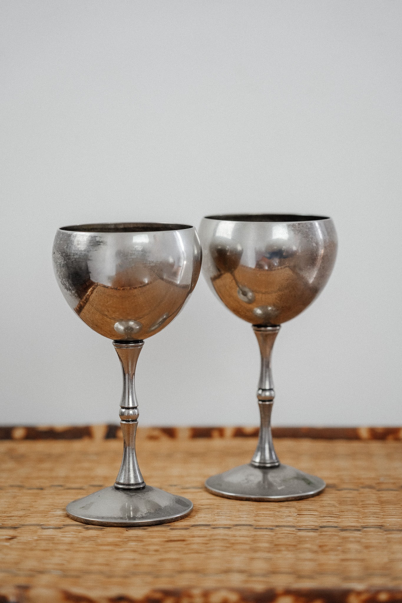 Vintage Silver Goblets (Set of 2)