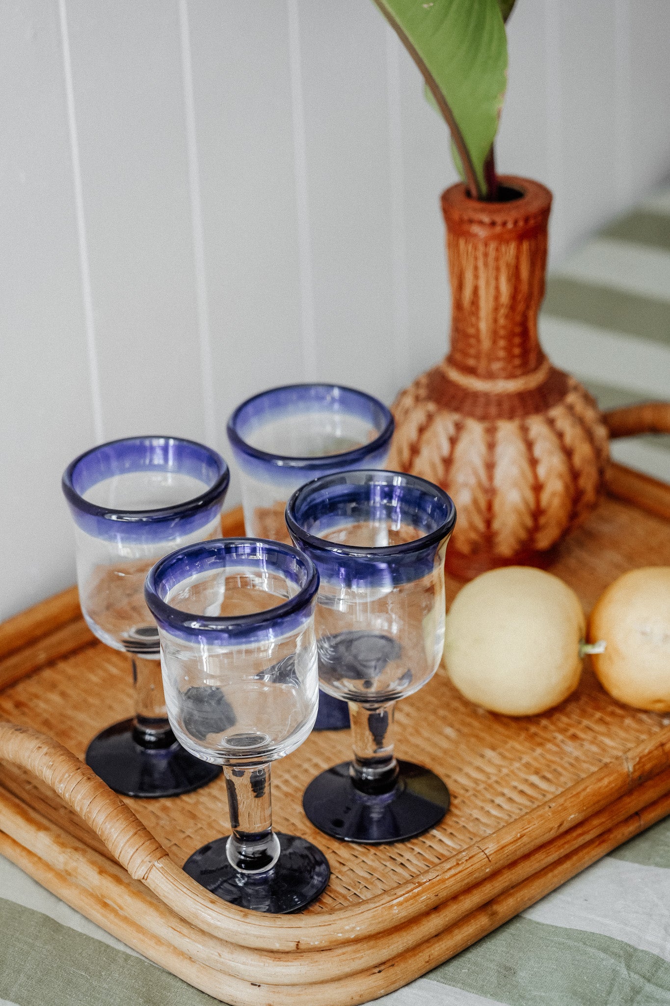 Vintage Rattan Serving Tray