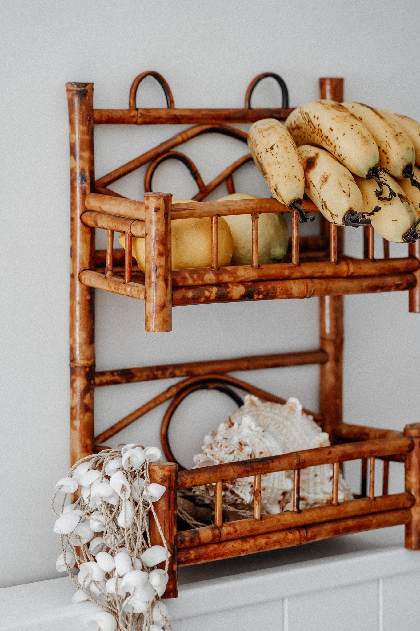 Vintage Tiger Cane Shelf