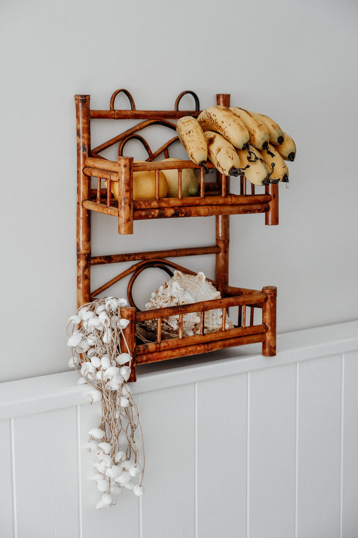 Vintage Tiger Cane Shelf