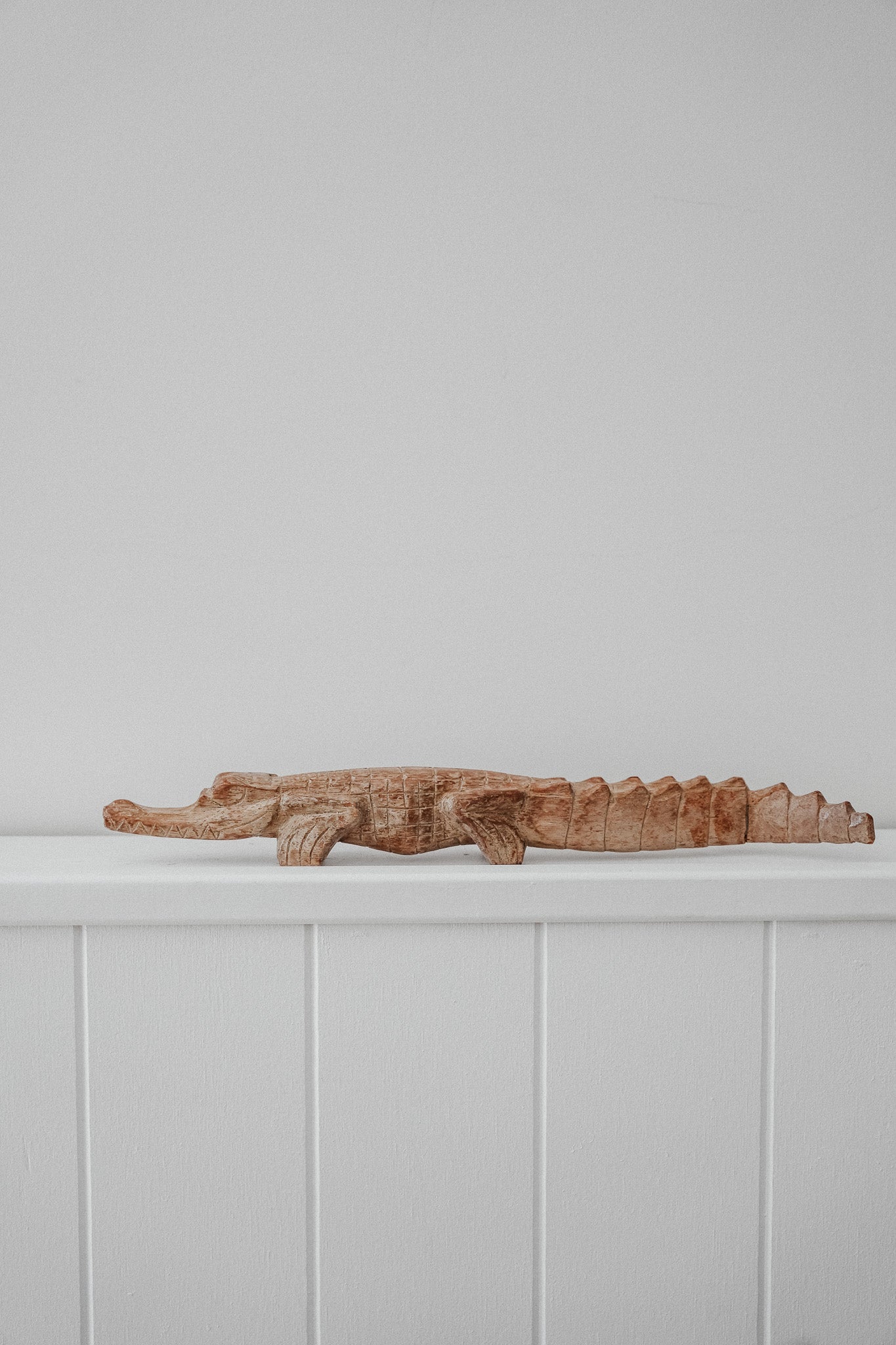 Vintage Wooden Crocodile