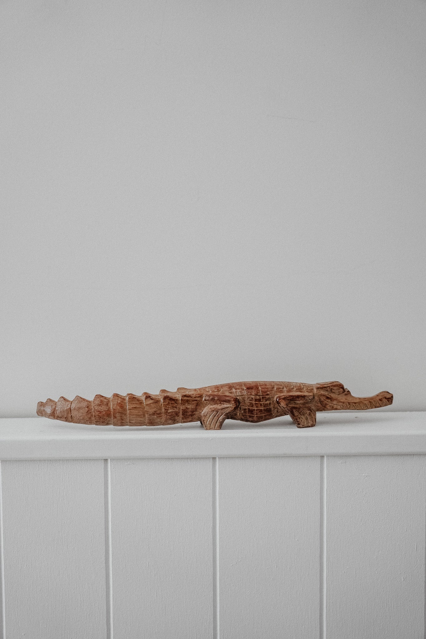 Vintage Wooden Crocodile