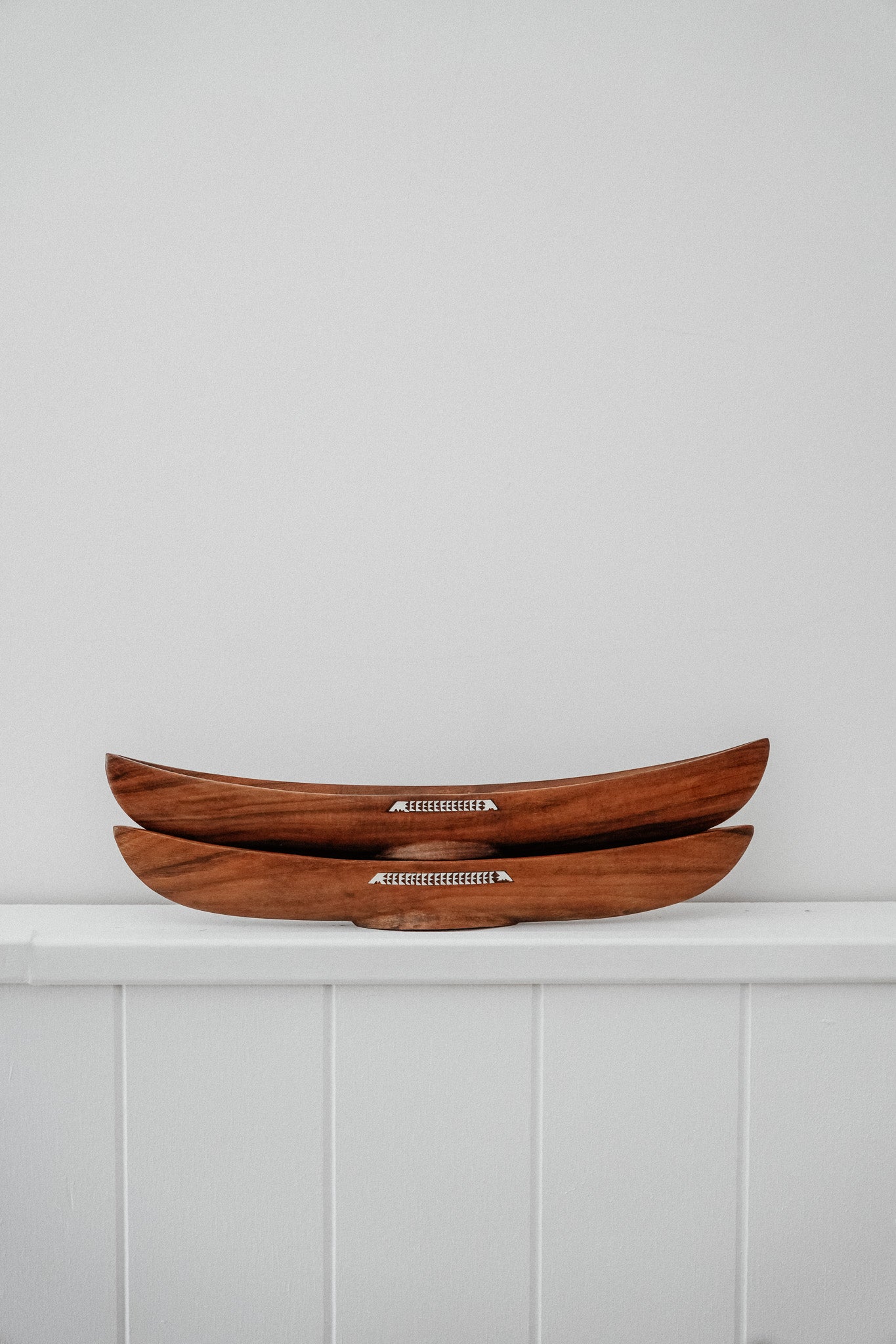 Vintage Wooden Canoes (Set of 2)