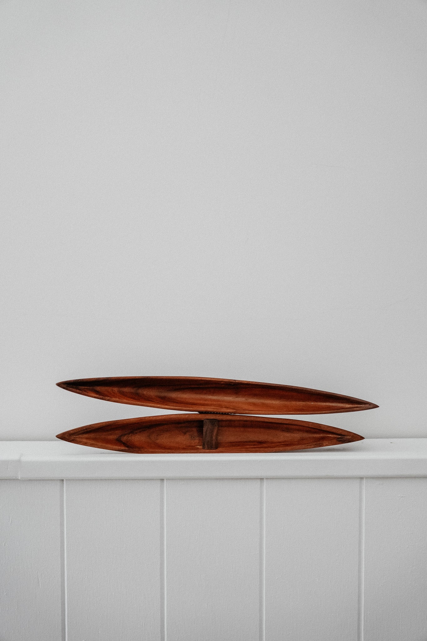 Vintage Wooden Canoes (Set of 2)