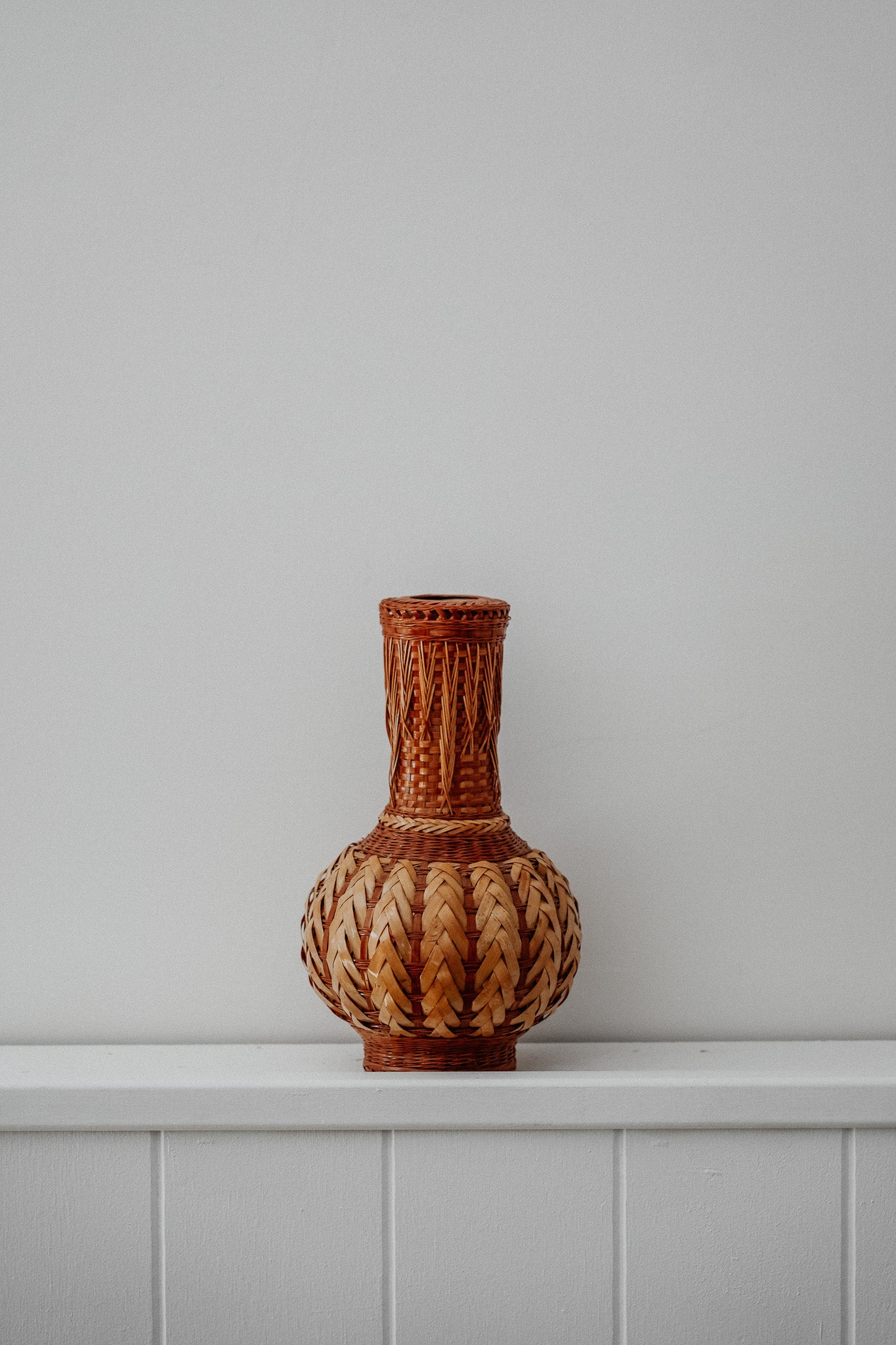 Vintage Wicker Woven Vase