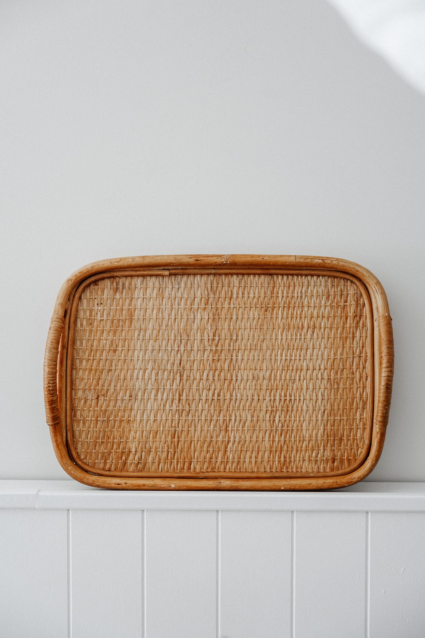 Vintage Rattan Serving Tray
