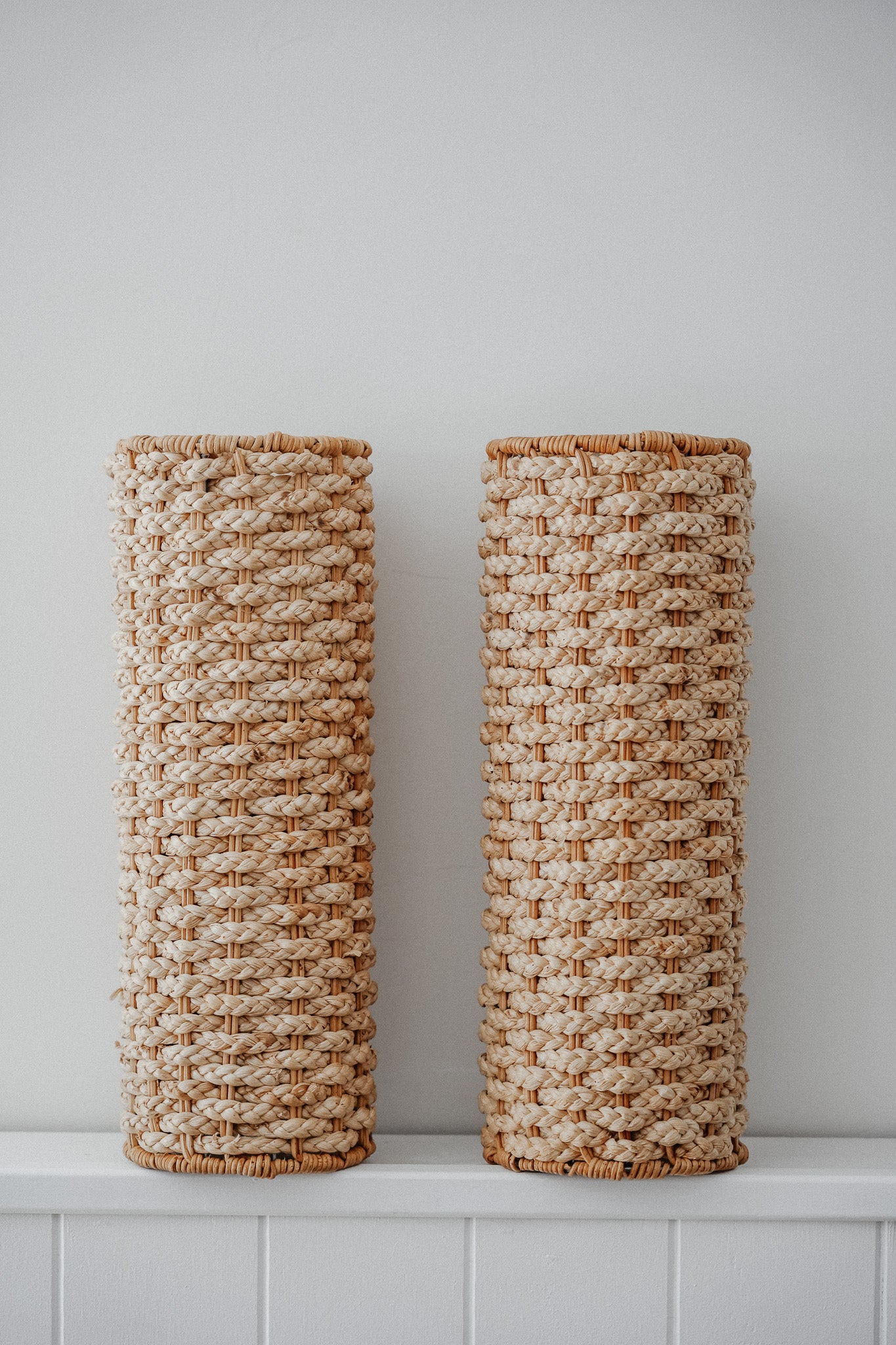 Vintage Woven Pendants (Set of 2)