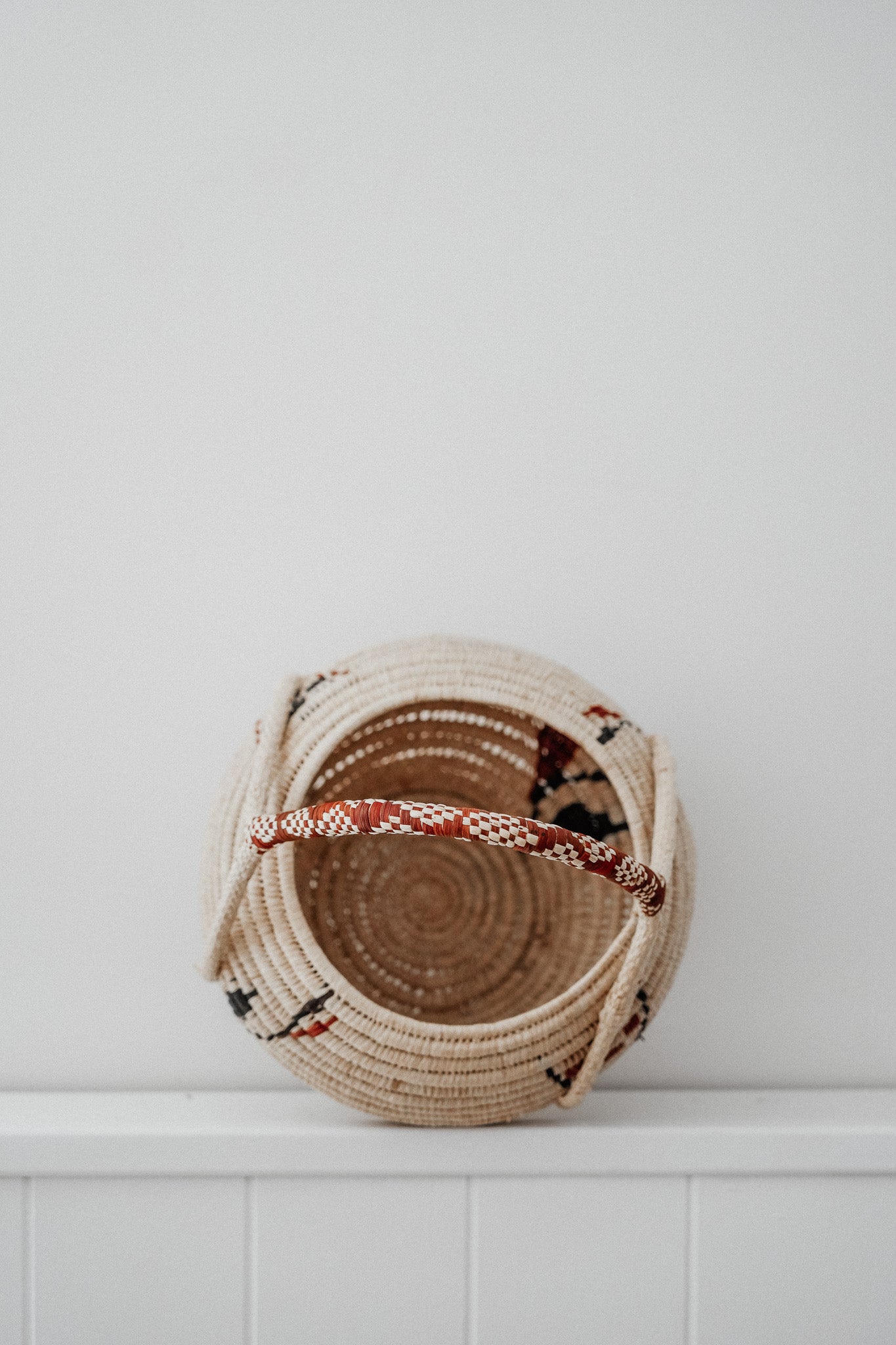 Vintage Cream Woven Basket