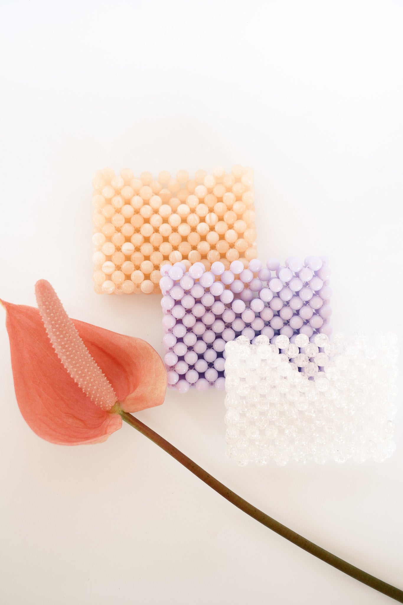 BEADED CARD HOLDER - BEIGE by HIBISCUS THE LABEL Designer Homewares Furniture Australia