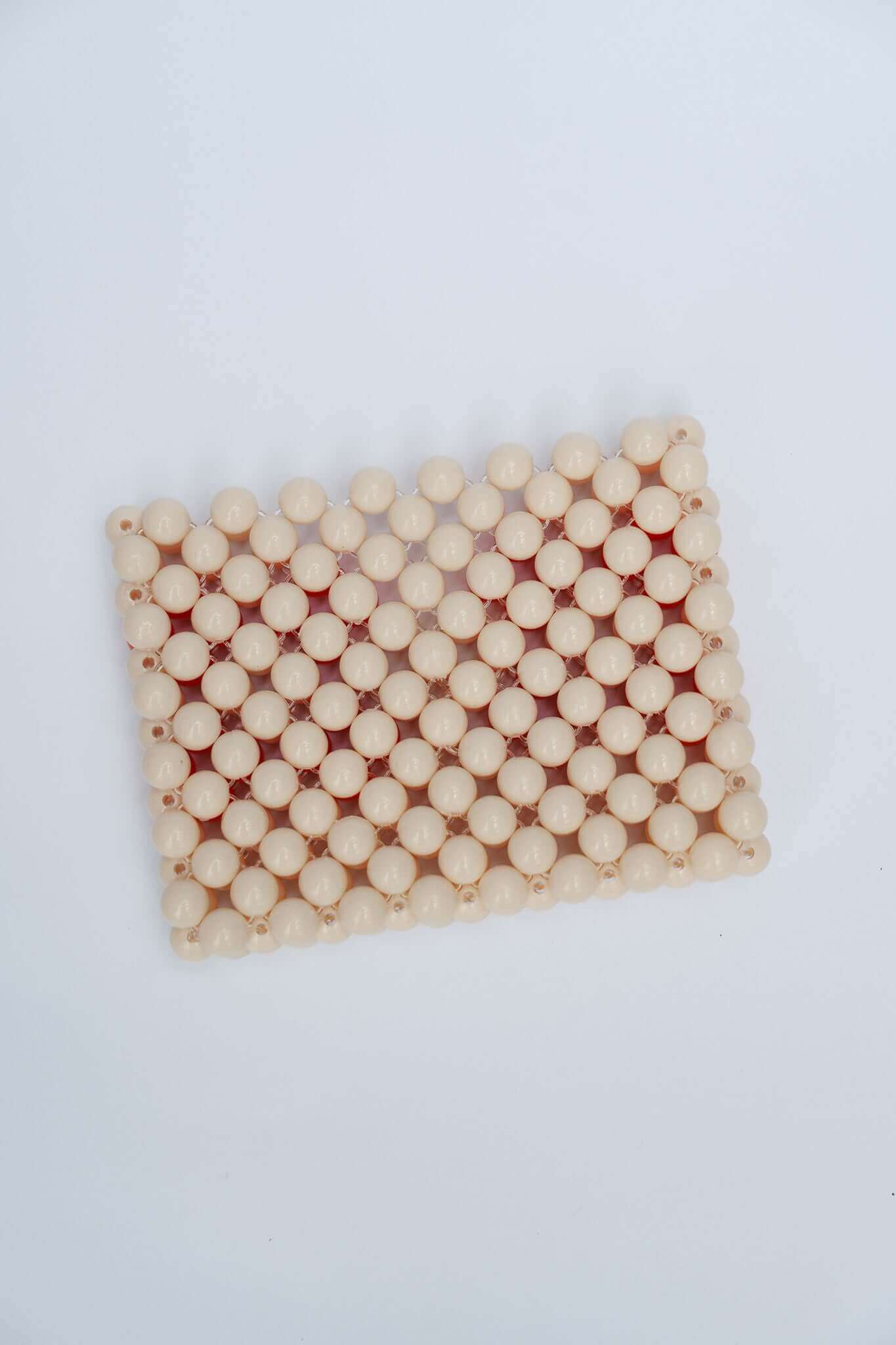 BEADED CARD HOLDER - CREAM/ORANGE by HIBISCUS THE LABEL Designer Homewares Furniture Australia