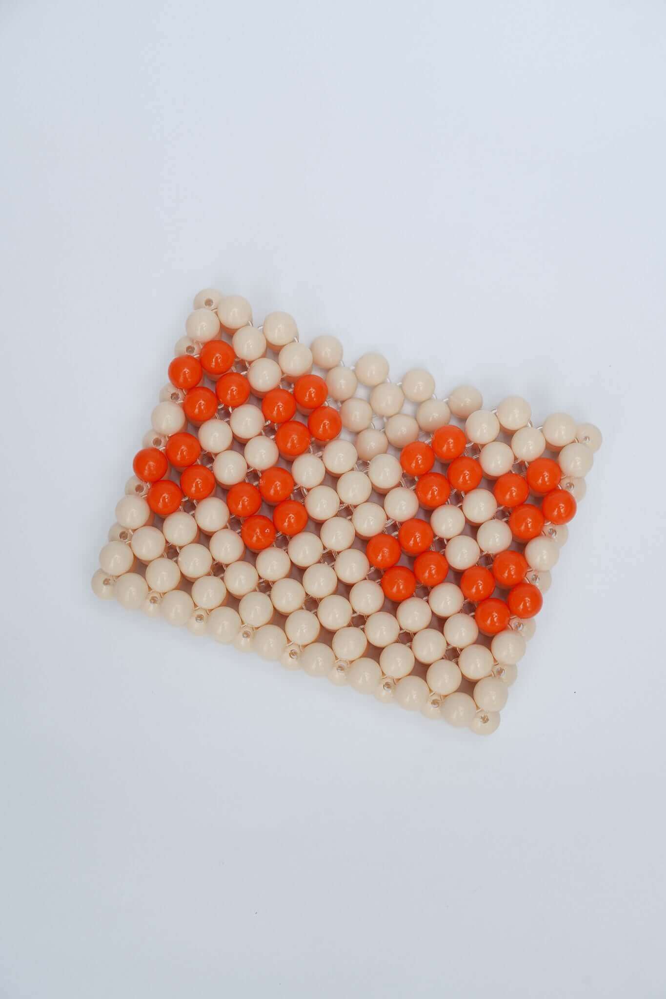 BEADED CARD HOLDER - CREAM/ORANGE by HIBISCUS THE LABEL Designer Homewares Furniture Australia