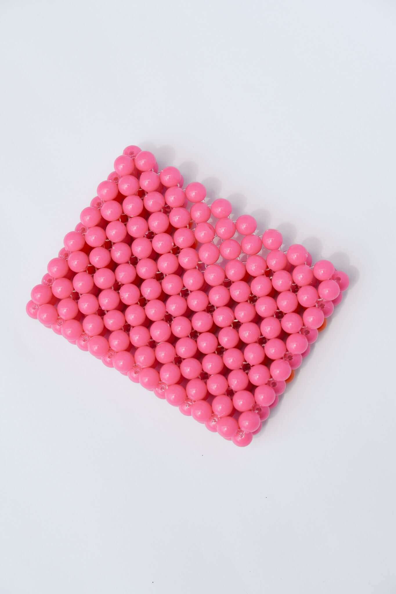 BEADED CARD HOLDER - PINK/ORANGE by HIBISCUS THE LABEL Designer Homewares Furniture Australia