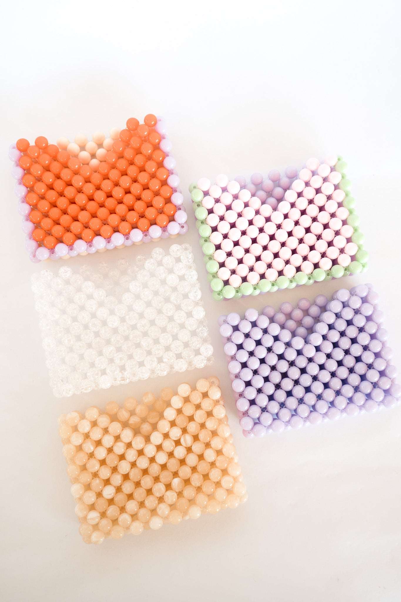 BEADED CARD HOLDER - TWO TONE ORANGE by HIBISCUS THE LABEL Designer Homewares Furniture Australia