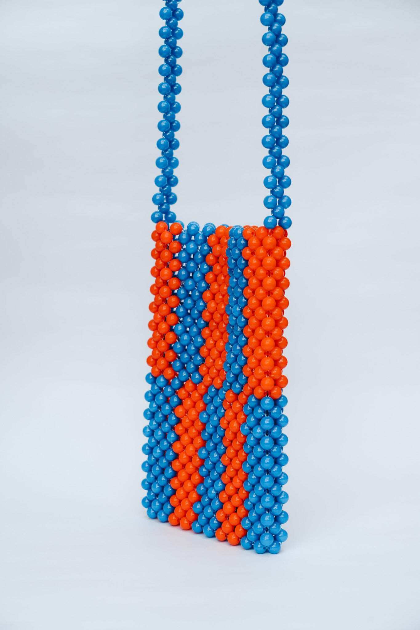 BEADED PHONE BAG - BLUE/ORANGE by HIBISCUS THE LABEL Designer Homewares Furniture Australia