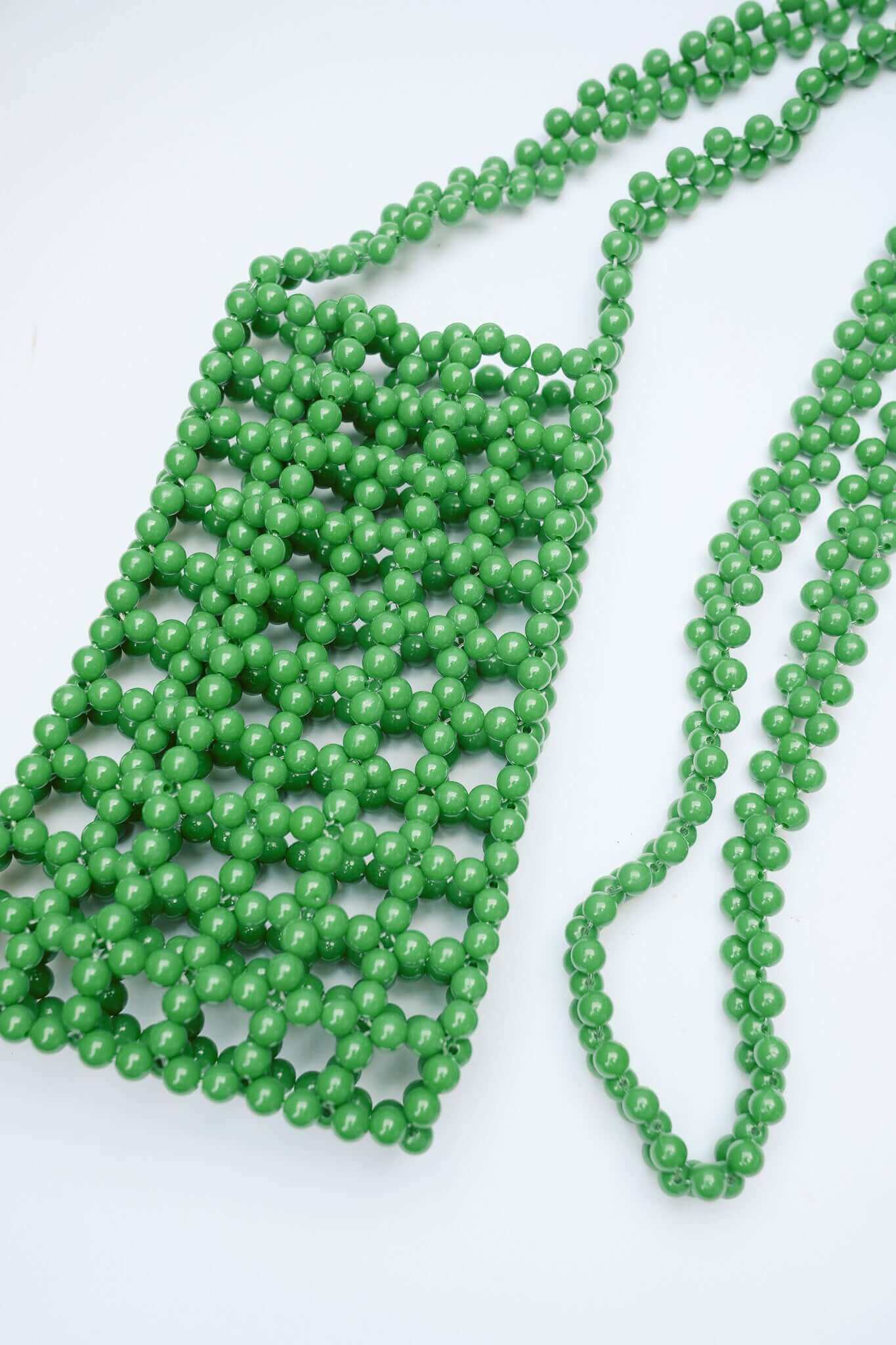 BEADED PHONE BAG - GREEN by HIBISCUS THE LABEL Designer Homewares Furniture Australia