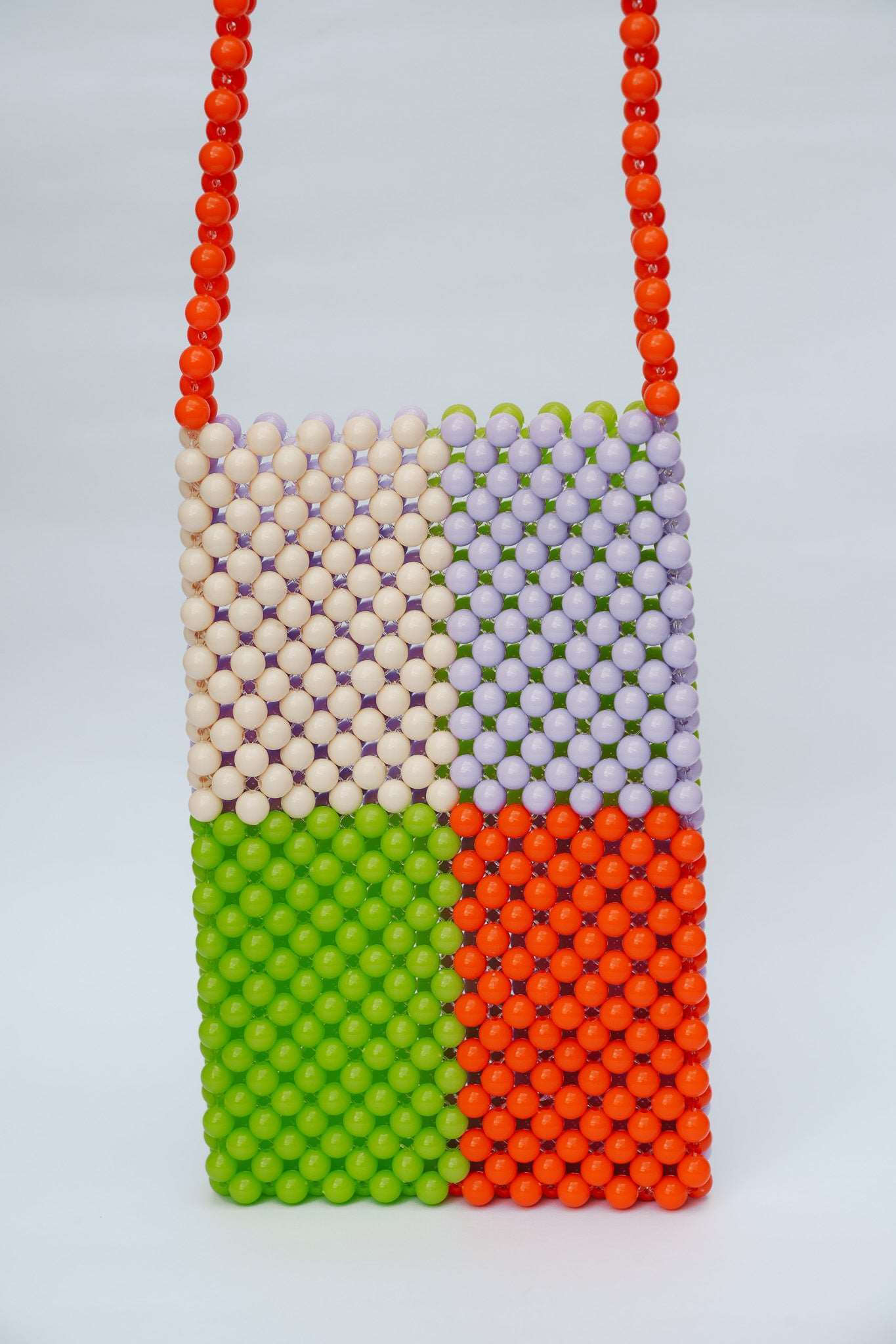 BEADED PHONE BAG - ORANGE/PURPLE/GREEN by HIBISCUS THE LABEL Designer Homewares Furniture Australia