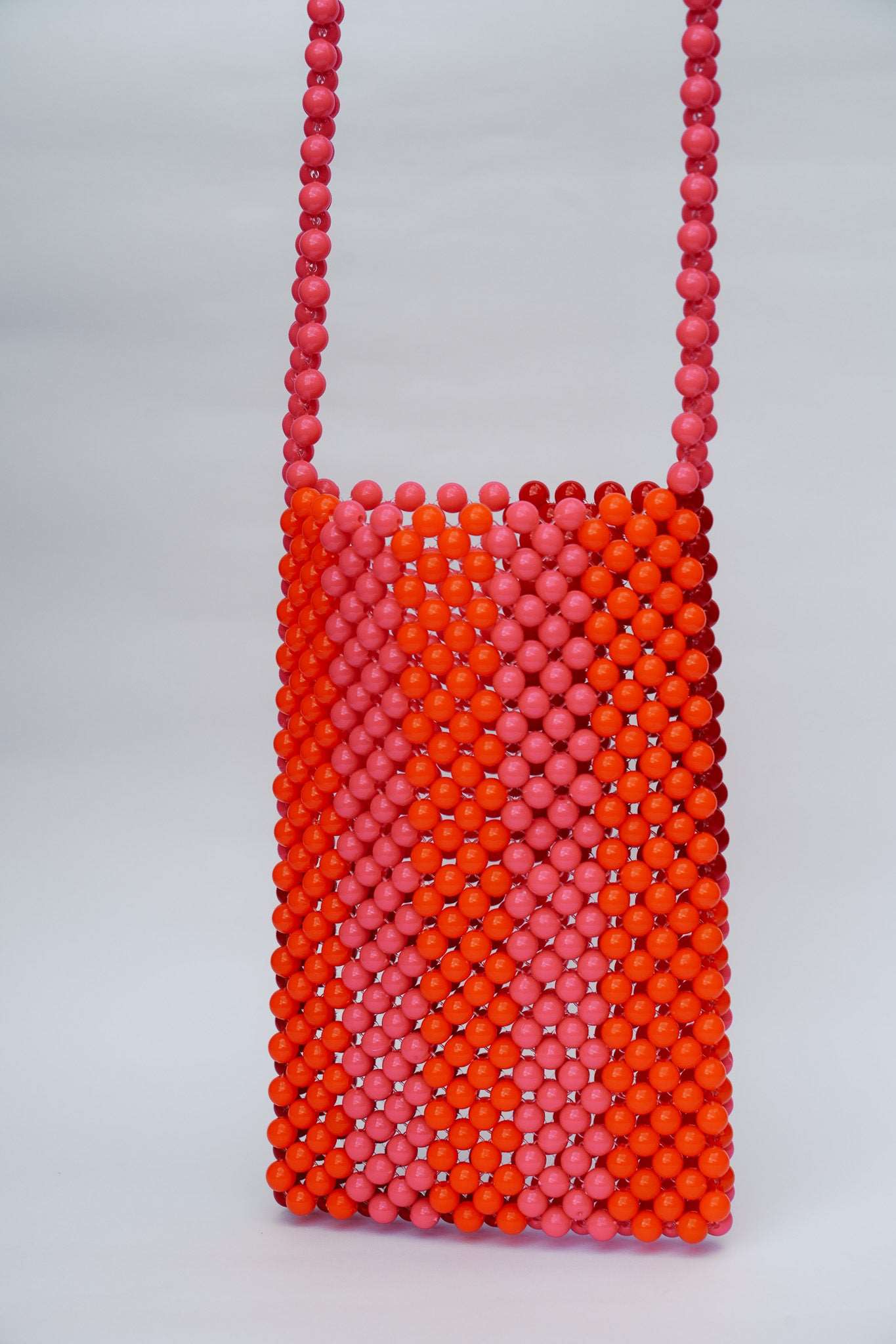 BEADED PHONE BAG - RED/PINK by HIBISCUS THE LABEL Designer Homewares Furniture Australia