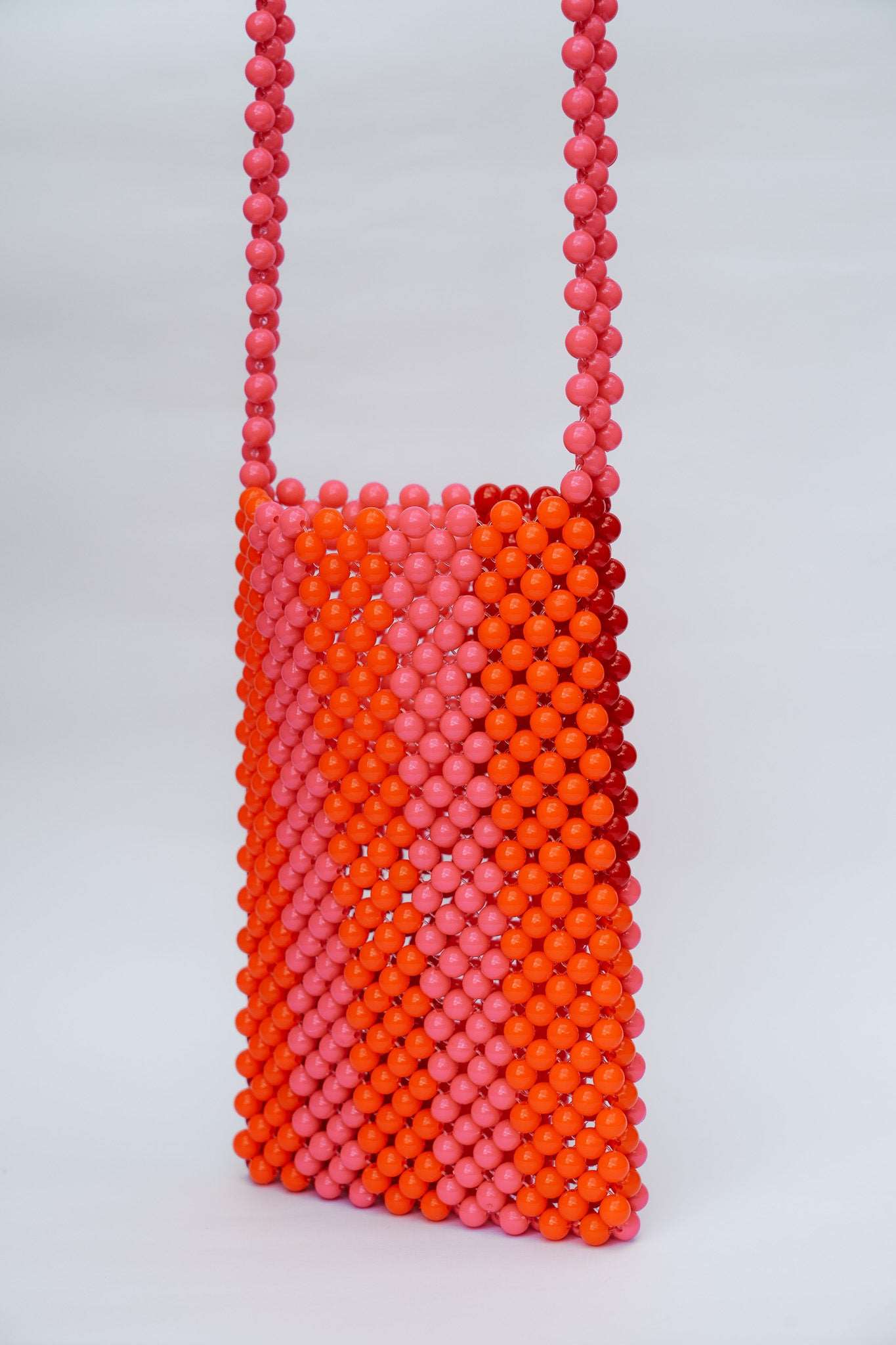 BEADED PHONE BAG - RED/PINK by HIBISCUS THE LABEL Designer Homewares Furniture Australia