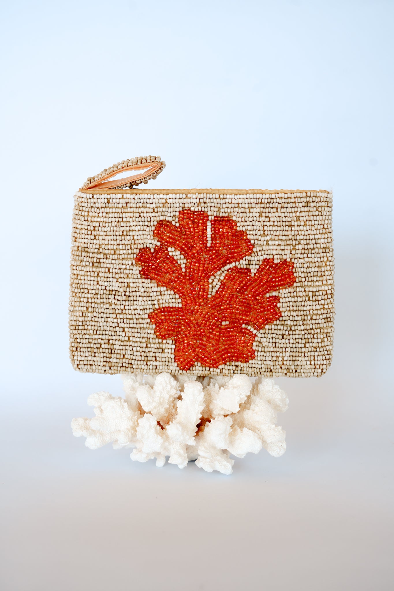 THE CORAL BEADED WALLET