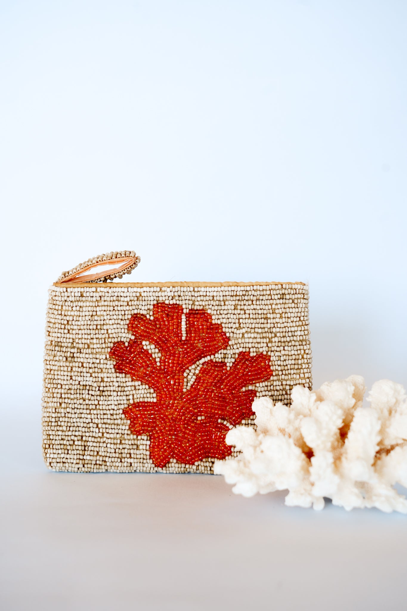 THE CORAL BEADED WALLET