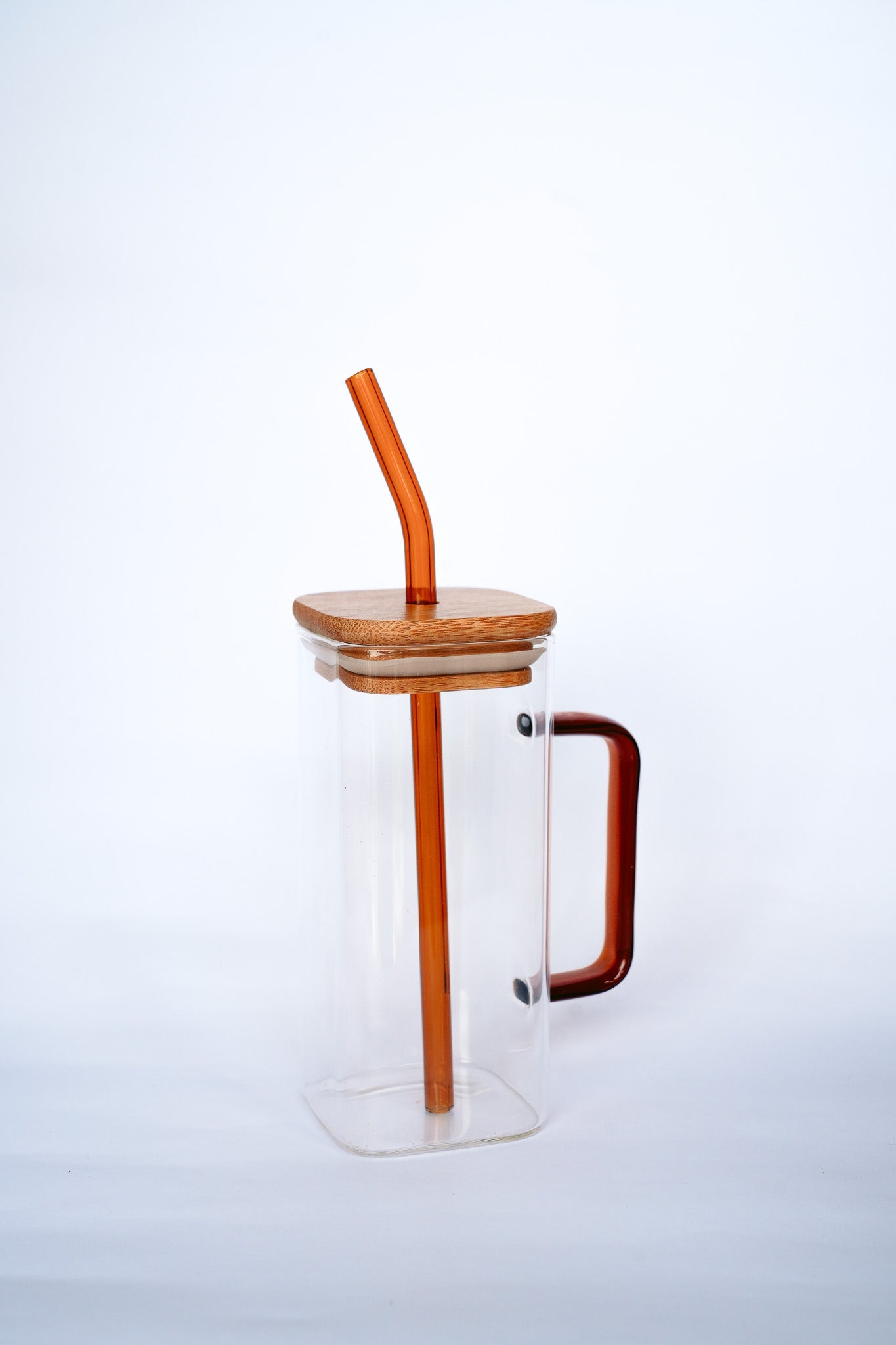 THE CATALINA GLASS MUG + STRAW Color: MOCHA by HIBISCUS THE LABEL Designer Homewares Furniture Australia
