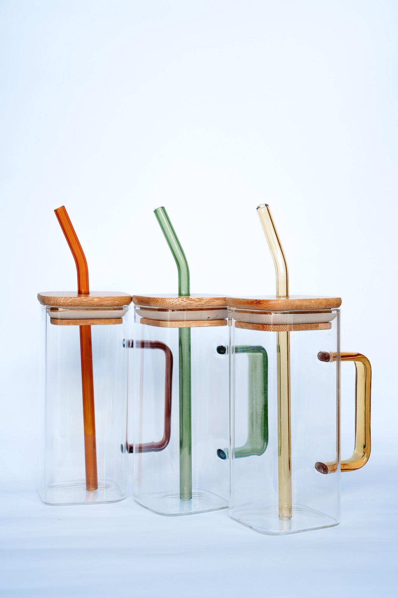 THE CATALINA GLASS MUG + STRAW Color: MOCHA by HIBISCUS THE LABEL Designer Homewares Furniture Australia