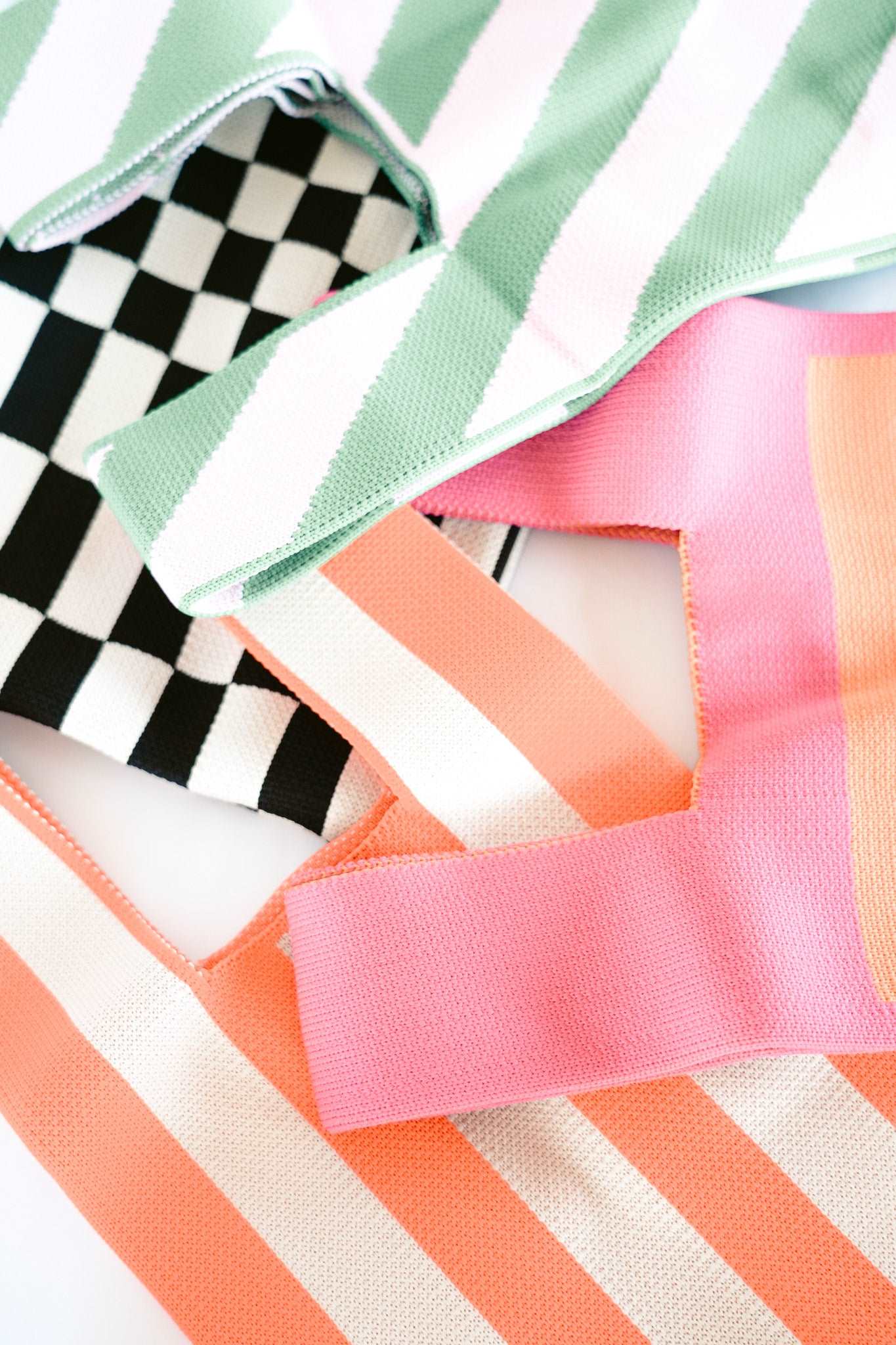 THE FIESTA BAGS Color: Black Checkers by HIBISCUS THE LABEL Designer Homewares Furniture Australia