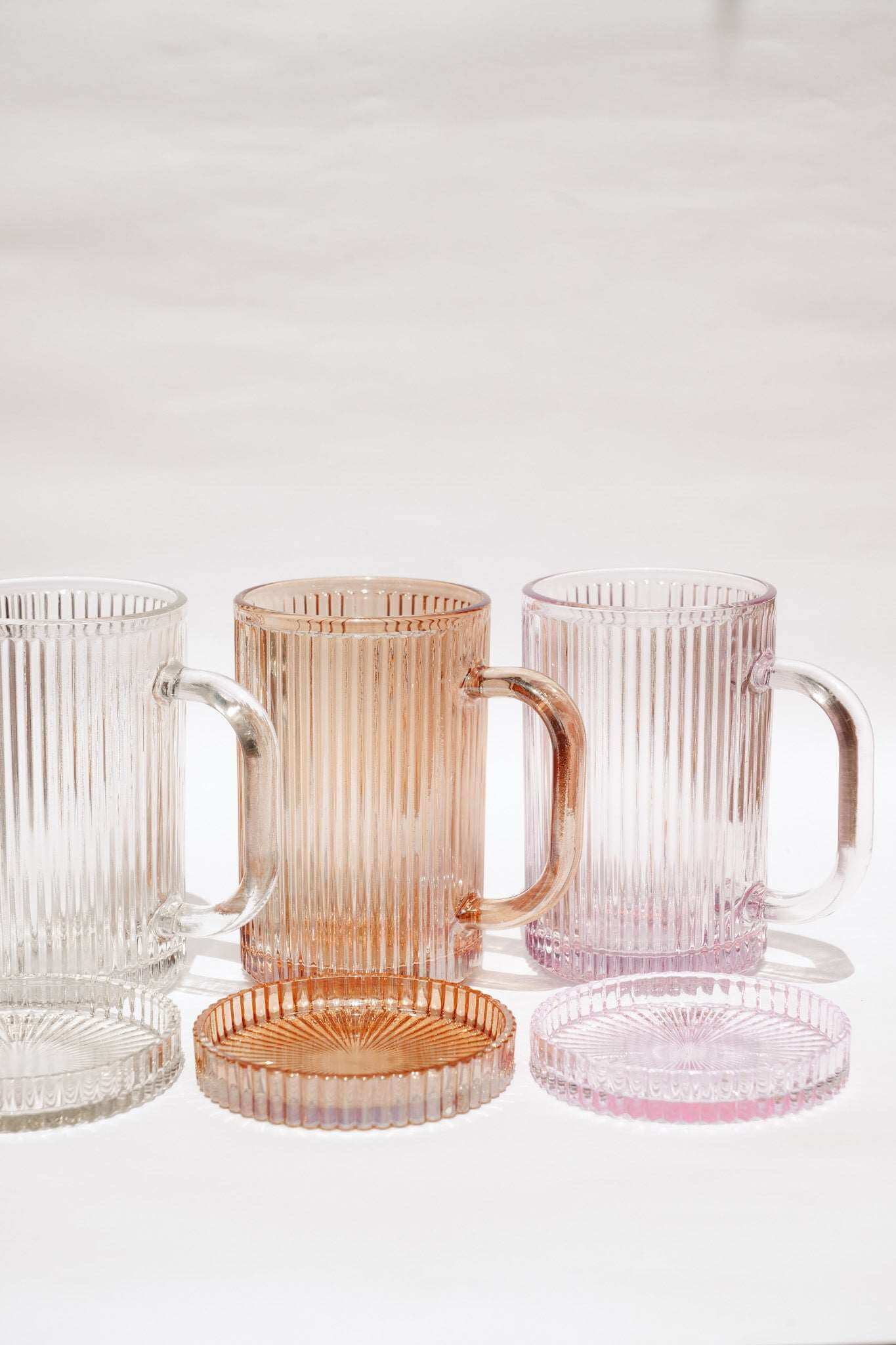 THE HARLEE GLASS MUGS Color: Clear by HIBISCUS THE LABEL Designer Homewares Furniture Australia