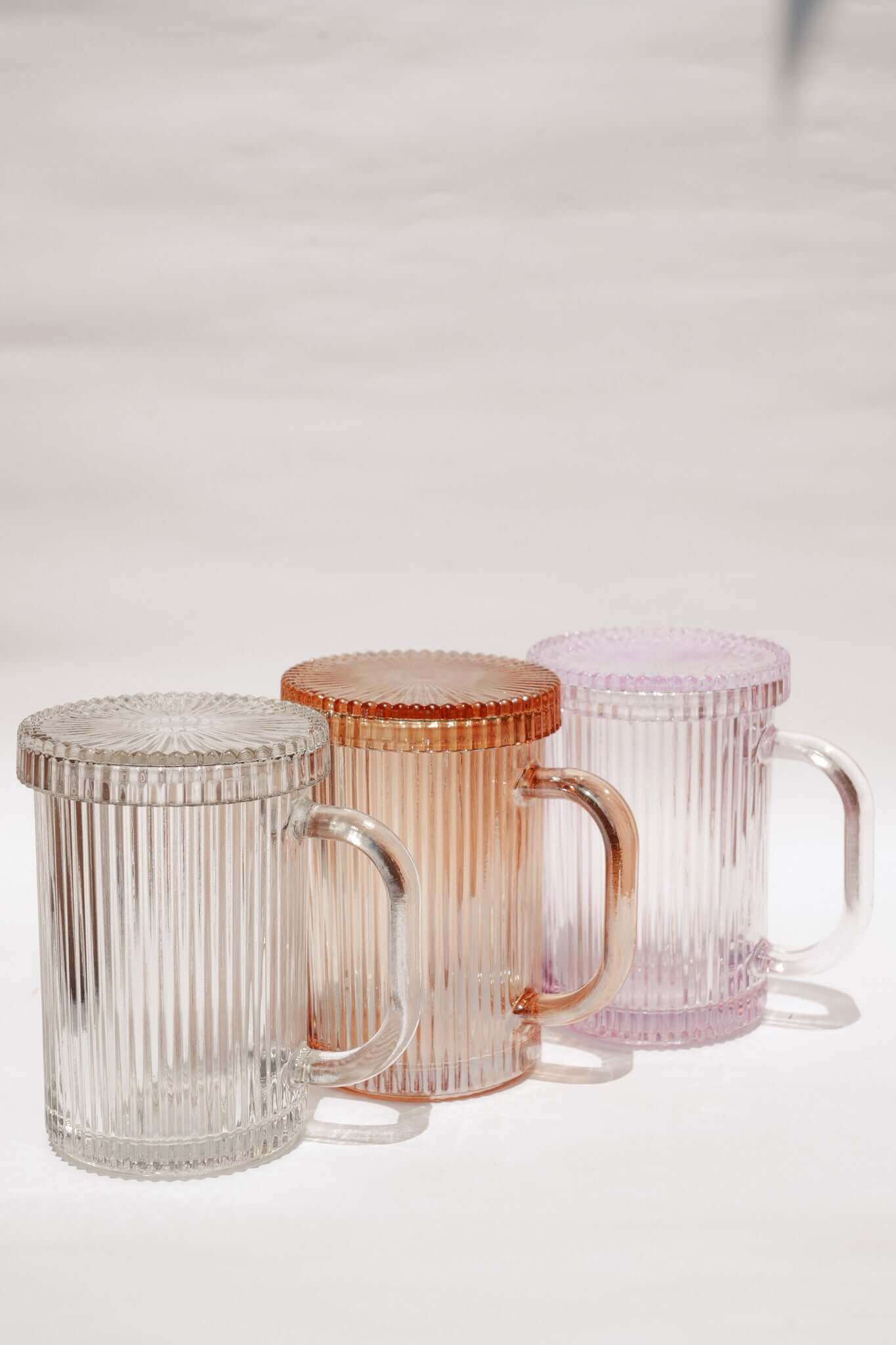 THE HARLEE GLASS MUGS Color: Clear by HIBISCUS THE LABEL Designer Homewares Furniture Australia