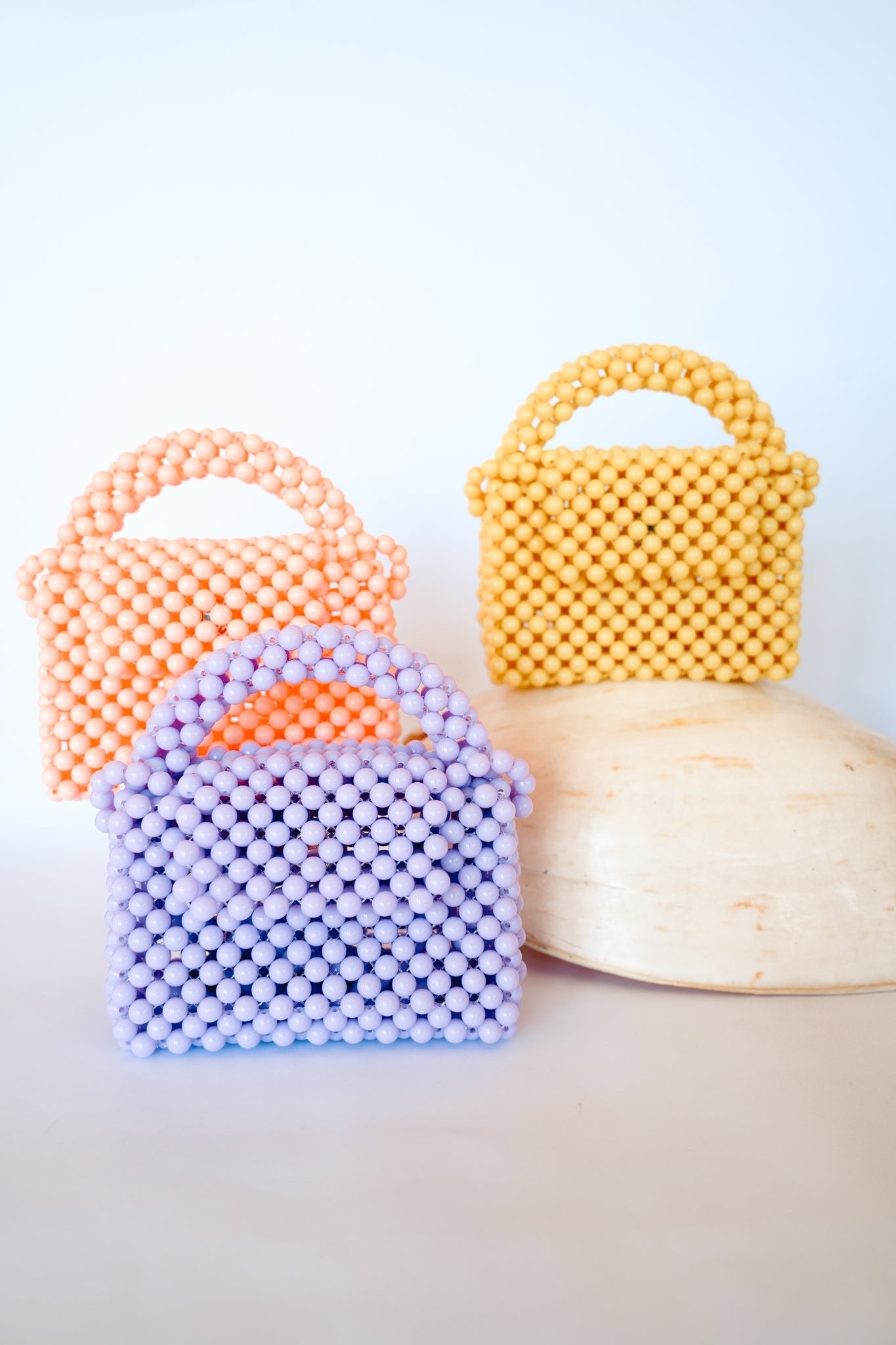 THE KIWI BEADED HANDBAG Color: Translucent Brown by HIBISCUS THE LABEL Designer Homewares Furniture Australia