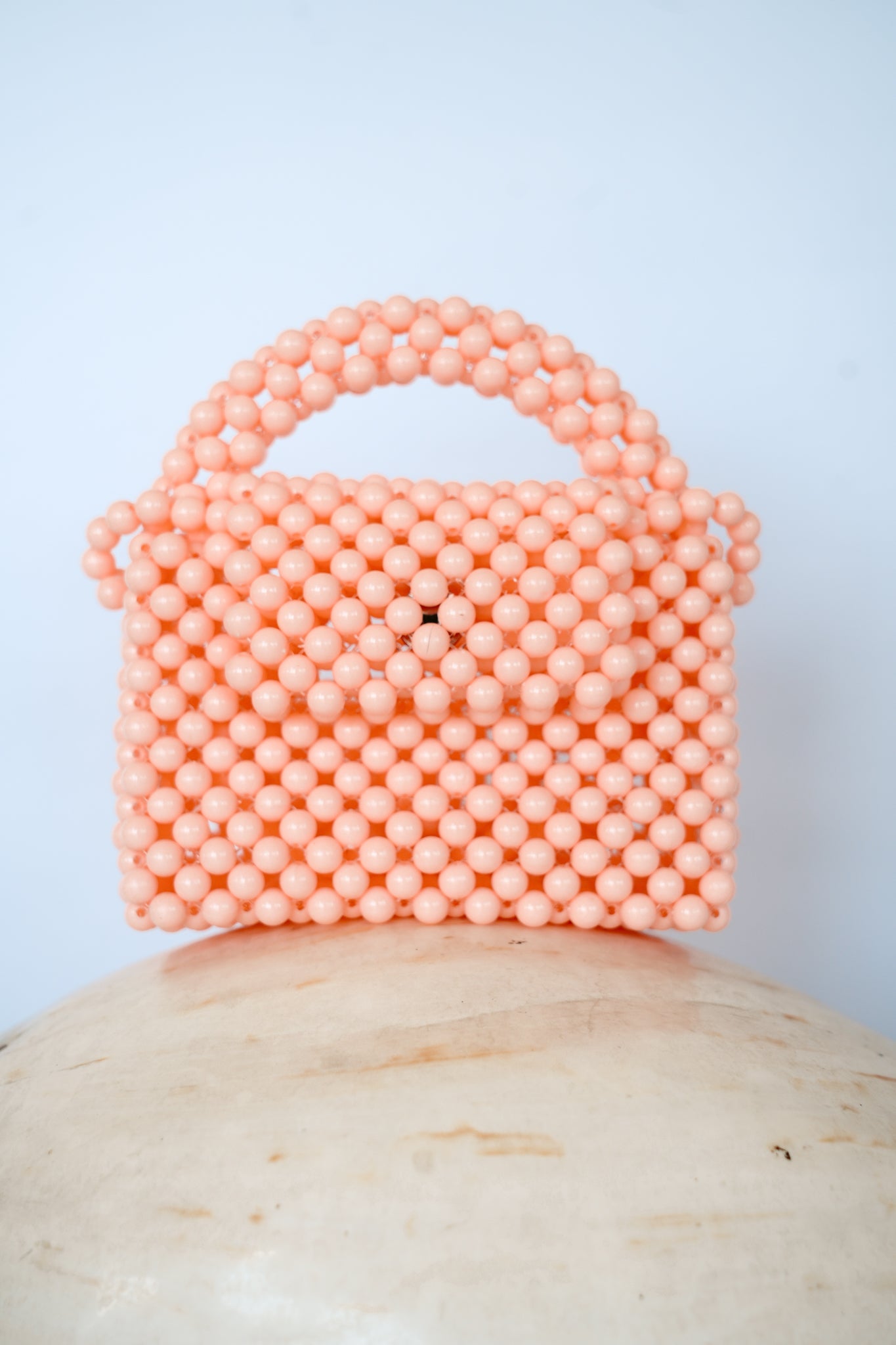 THE KIWI BEADED HANDBAG Color: Soft Pink by HIBISCUS THE LABEL Designer Homewares Furniture Australia