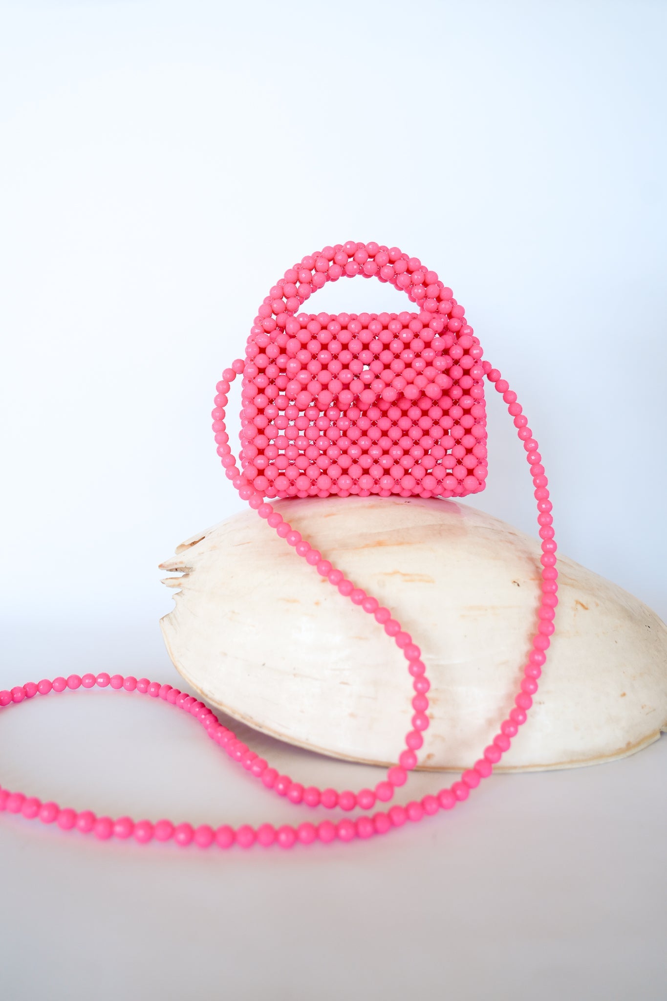 THE KIWI BEADED HANDBAG Color: Translucent Brown by HIBISCUS THE LABEL Designer Homewares Furniture Australia