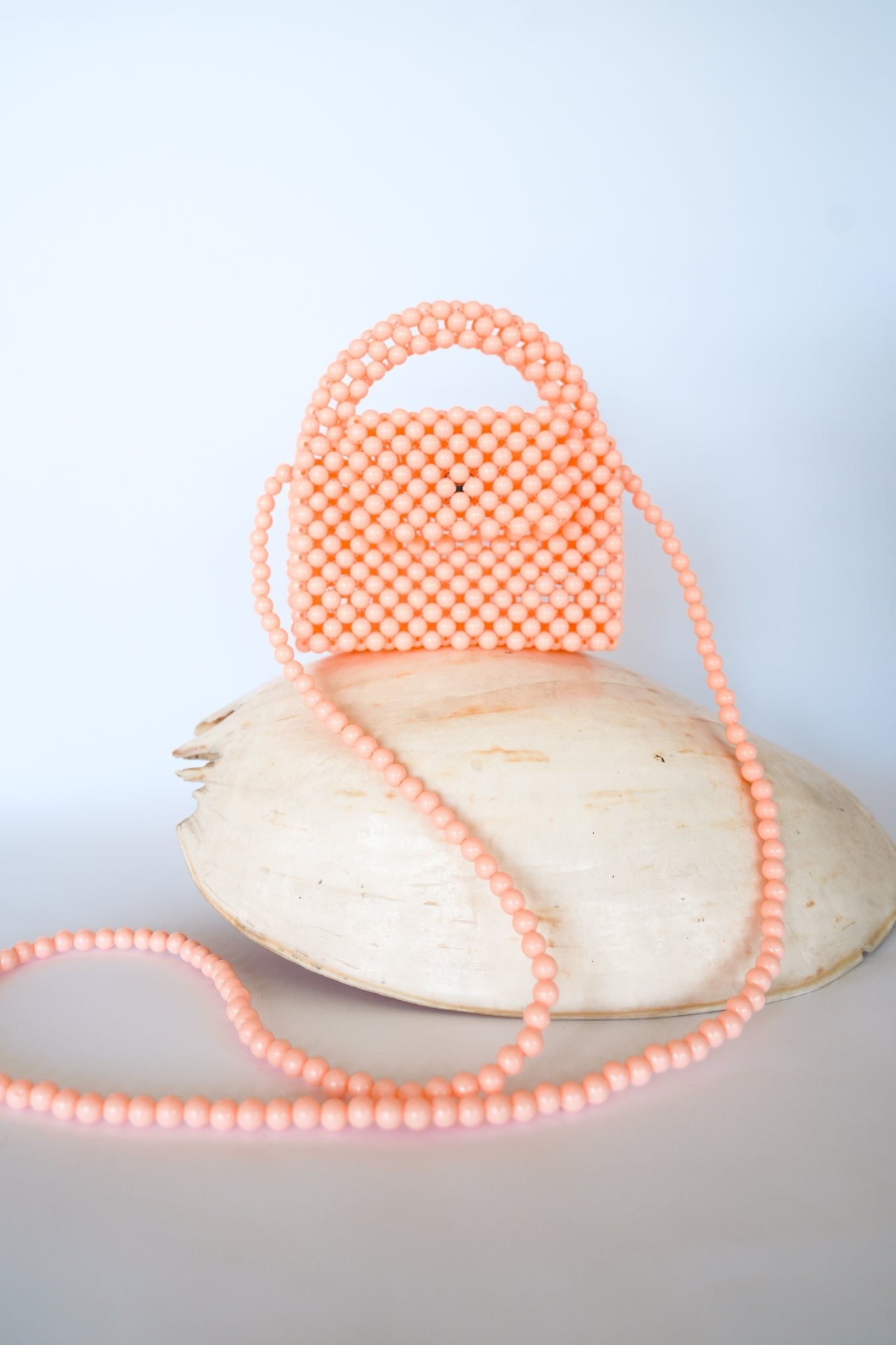 THE KIWI BEADED HANDBAG Color: Translucent Brown by HIBISCUS THE LABEL Designer Homewares Furniture Australia