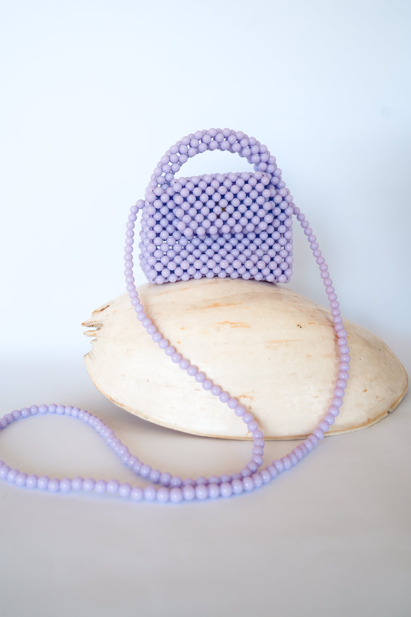 THE KIWI BEADED HANDBAG Color: Translucent Brown by HIBISCUS THE LABEL Designer Homewares Furniture Australia