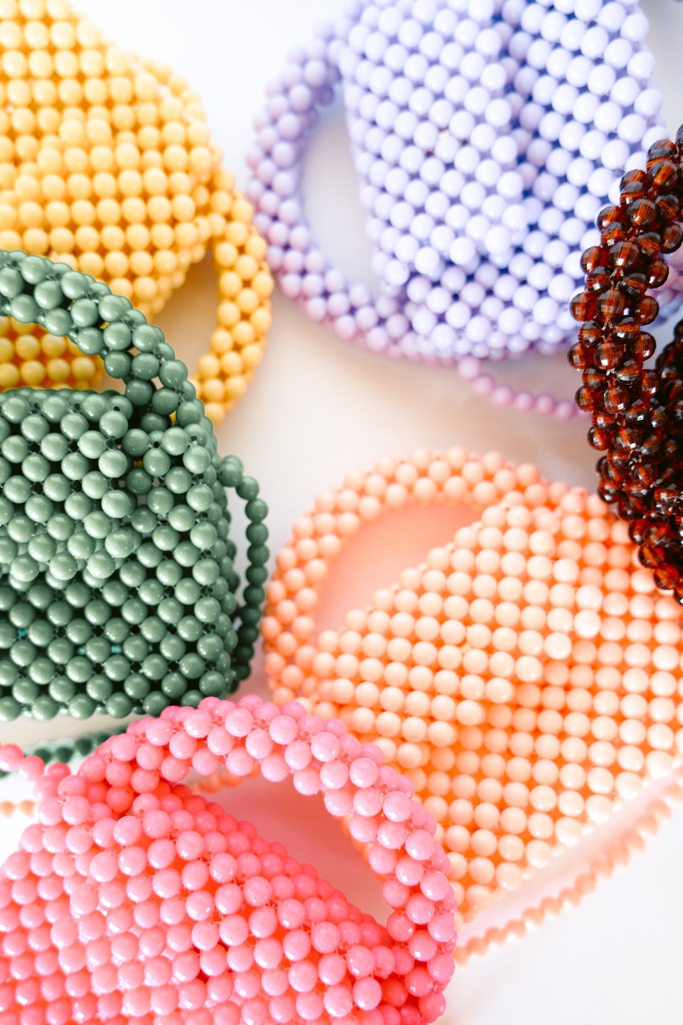 THE KIWI BEADED HANDBAG Color: Translucent Brown by HIBISCUS THE LABEL Designer Homewares Furniture Australia