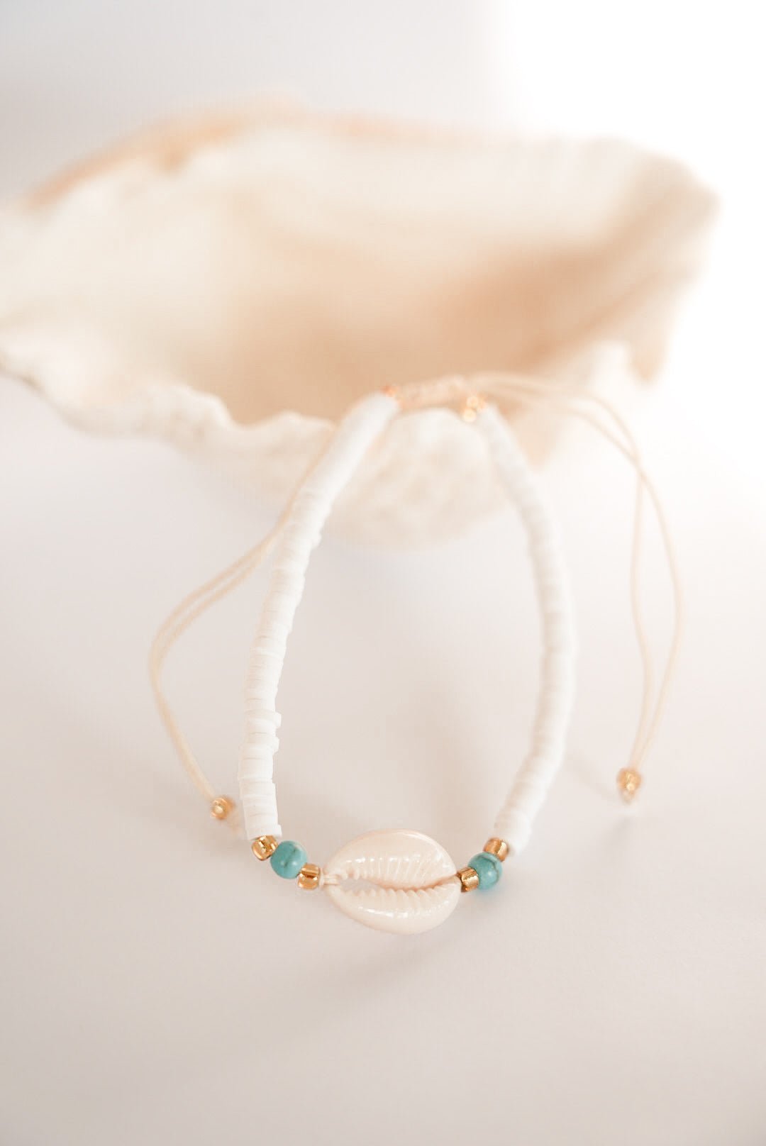 THE SHELLY BRACELET Colors: Shell & Gold by HIBISCUS THE LABEL Designer Homewares Furniture Australia