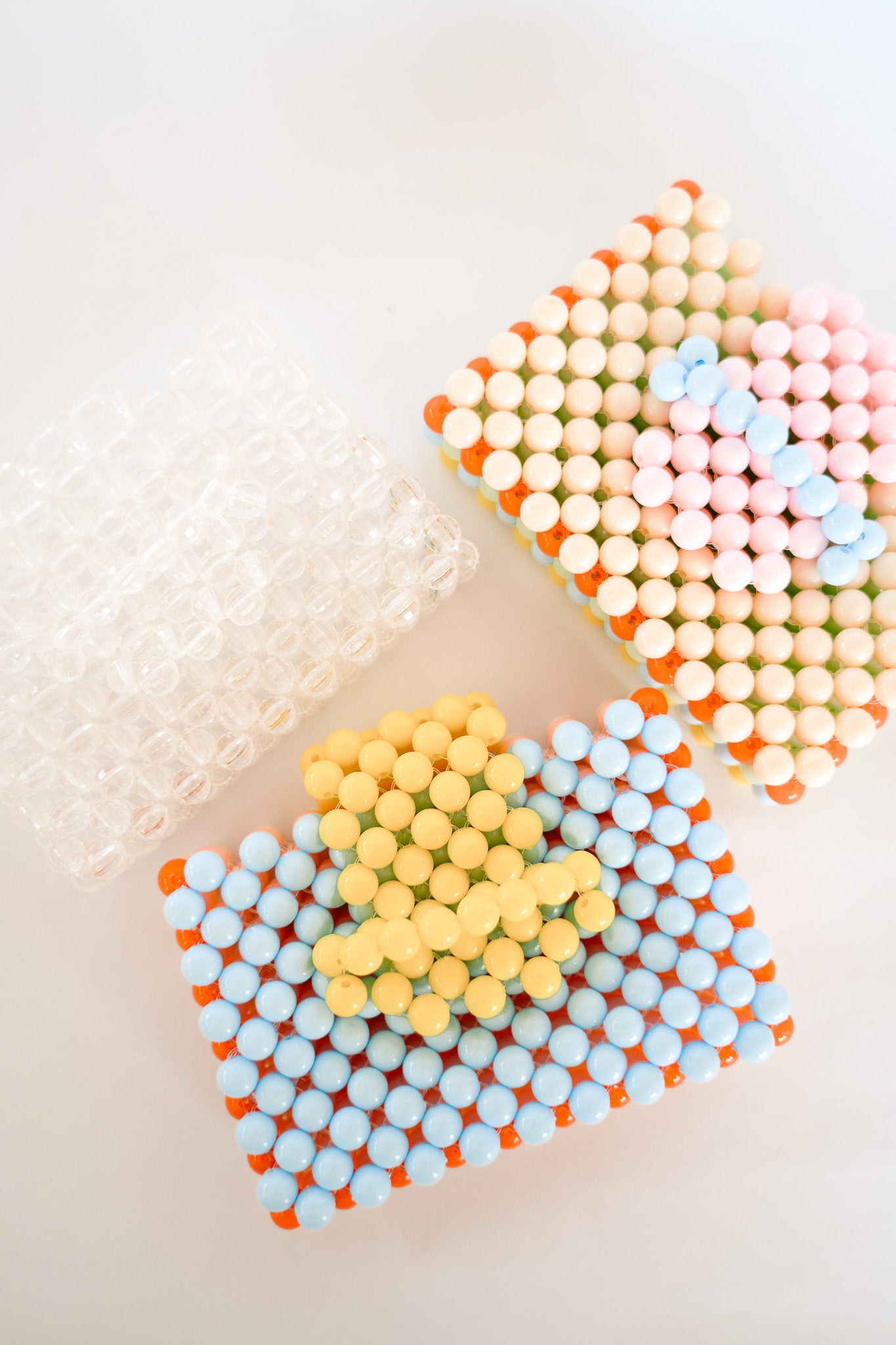 BEADED CARD PURSE - RAINBOW