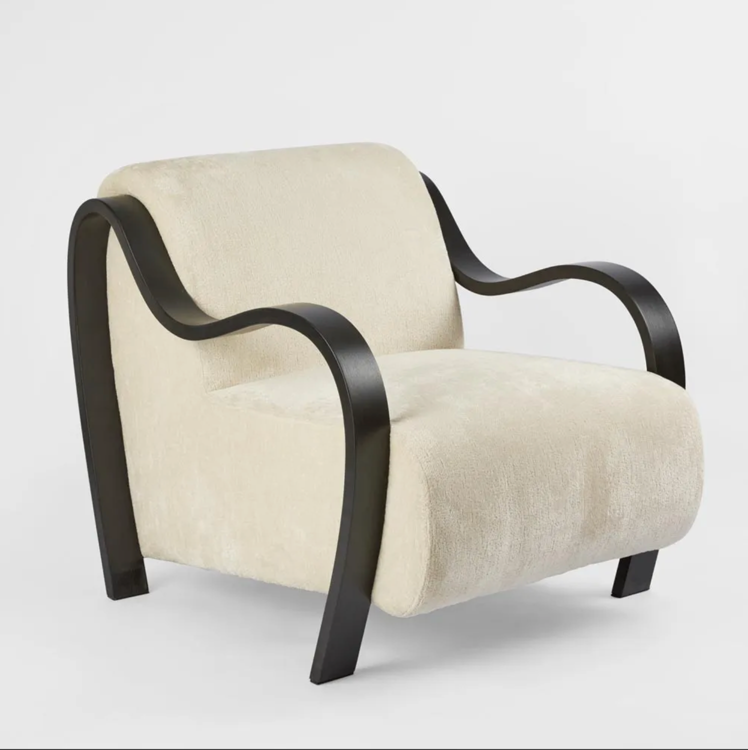 APOLLO ARMCHAIR IVORY & BLACK