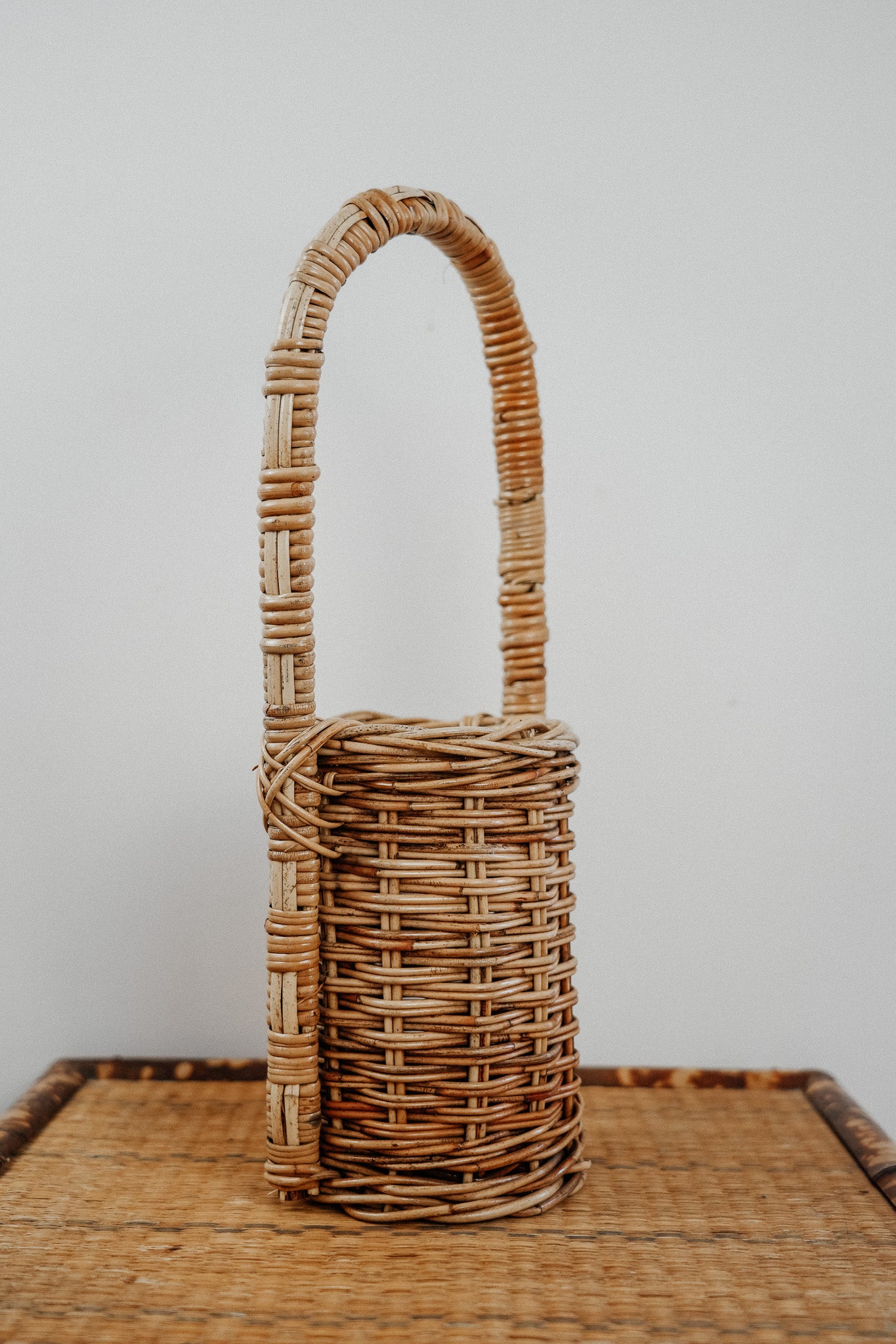 Vintage Cane Bottle Holder