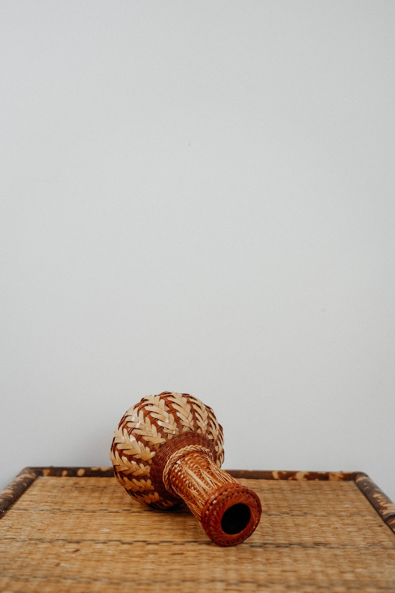 Vintage Wicker Woven Vase