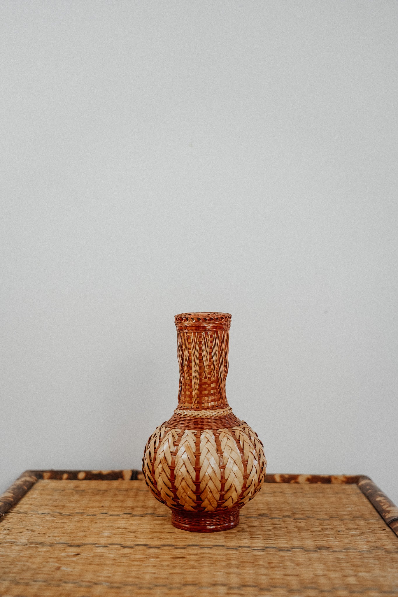 Vintage Wicker Woven Vase
