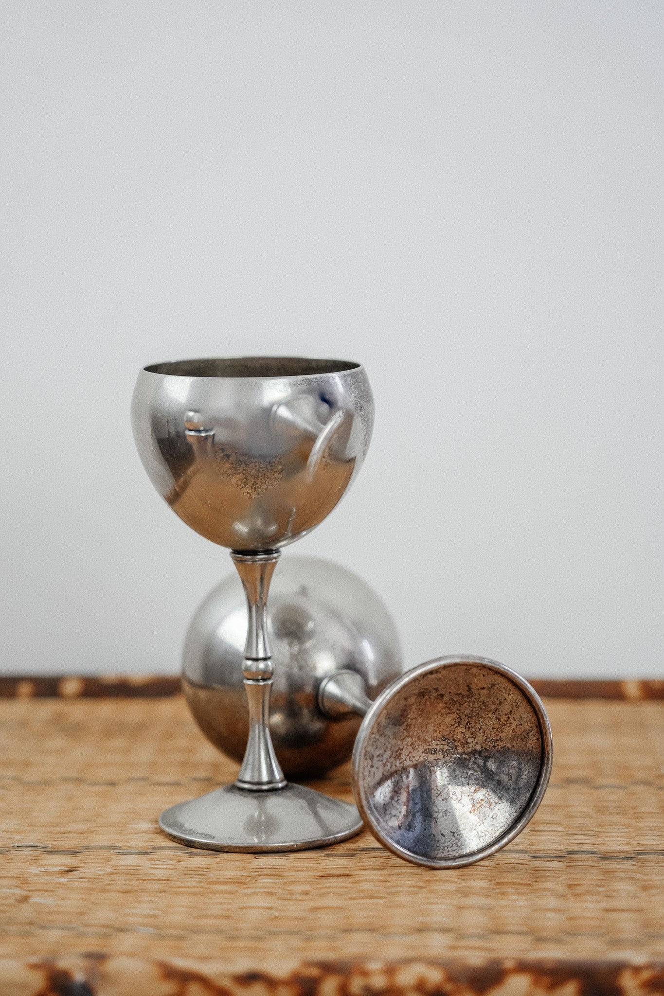 Vintage Silver Goblets (Set of 2)