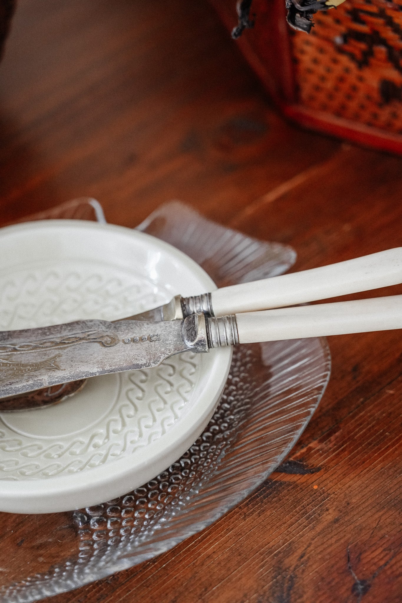 Vintage Fish Glass Plate