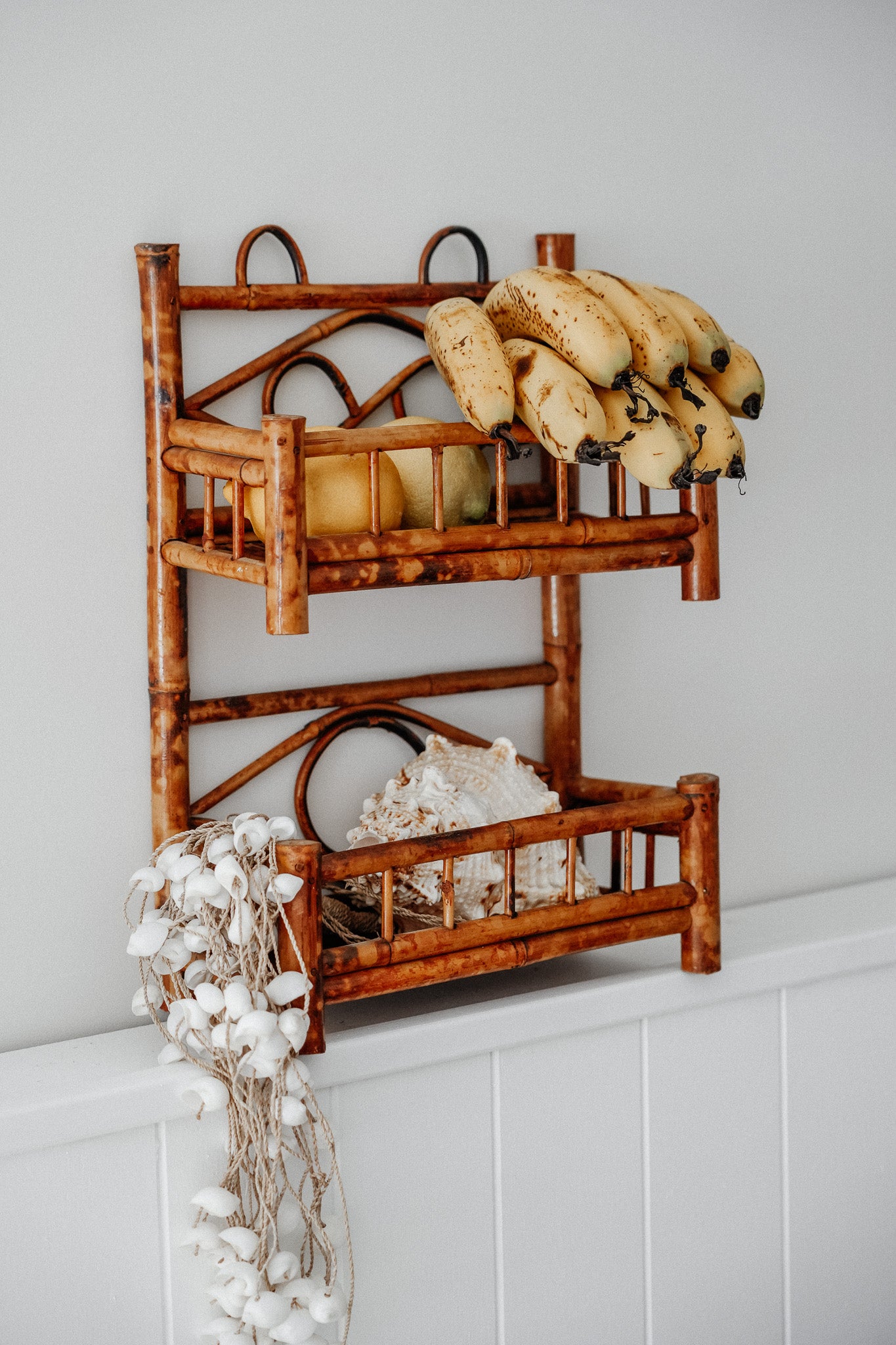 Vintage Tiger Cane Shelf