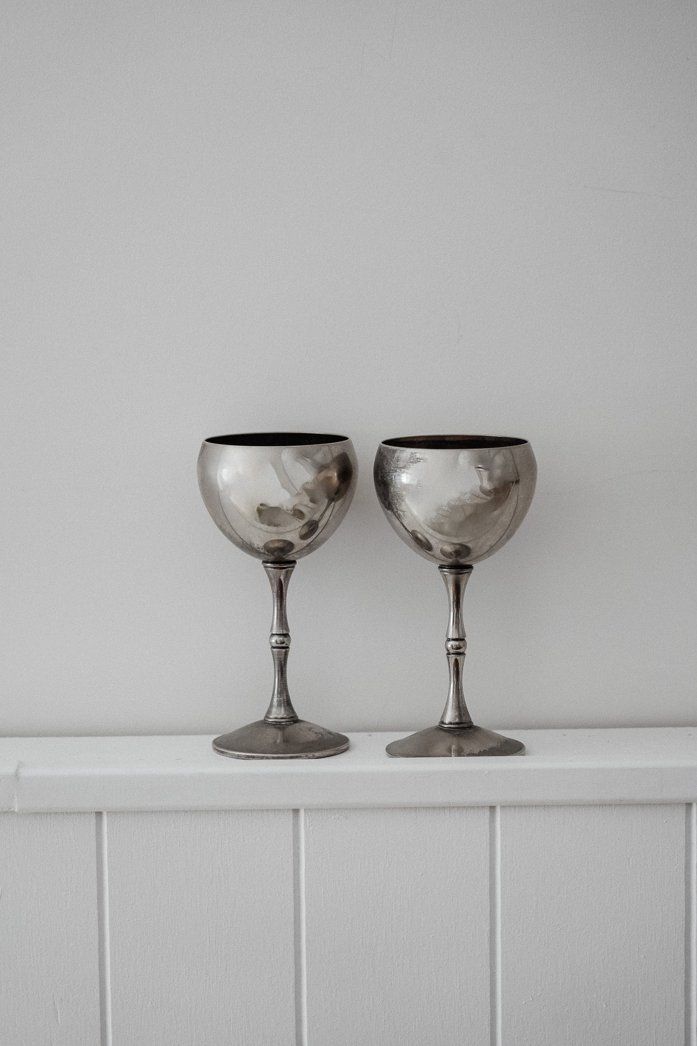 Vintage Silver Goblets (Set of 2)